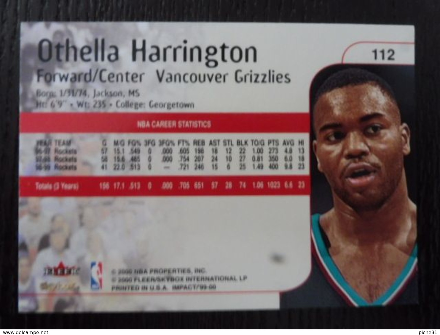 NBA - UPPER DECK 1997 - GRIZZLIES - OTHELLA HARRINGTON - 1990-1999
