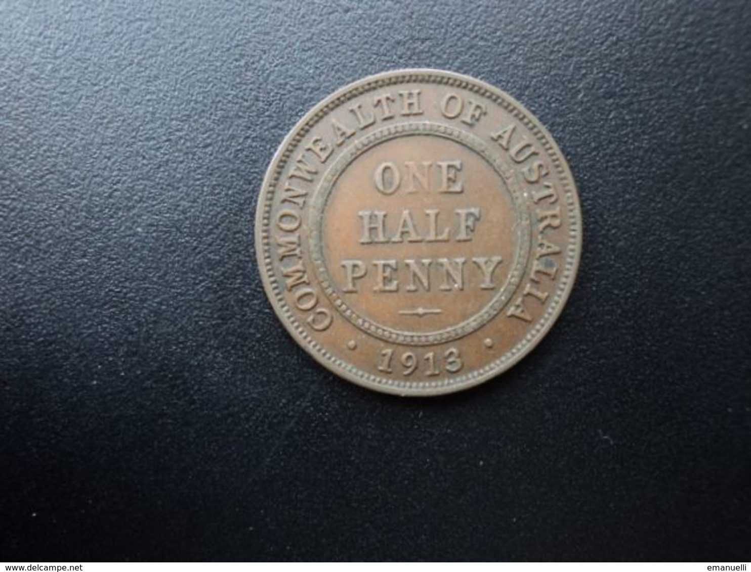 AUSTRALIE * : 1/2 PENNY    1913 (L)    KM 22      TTB+ - ½ Penny