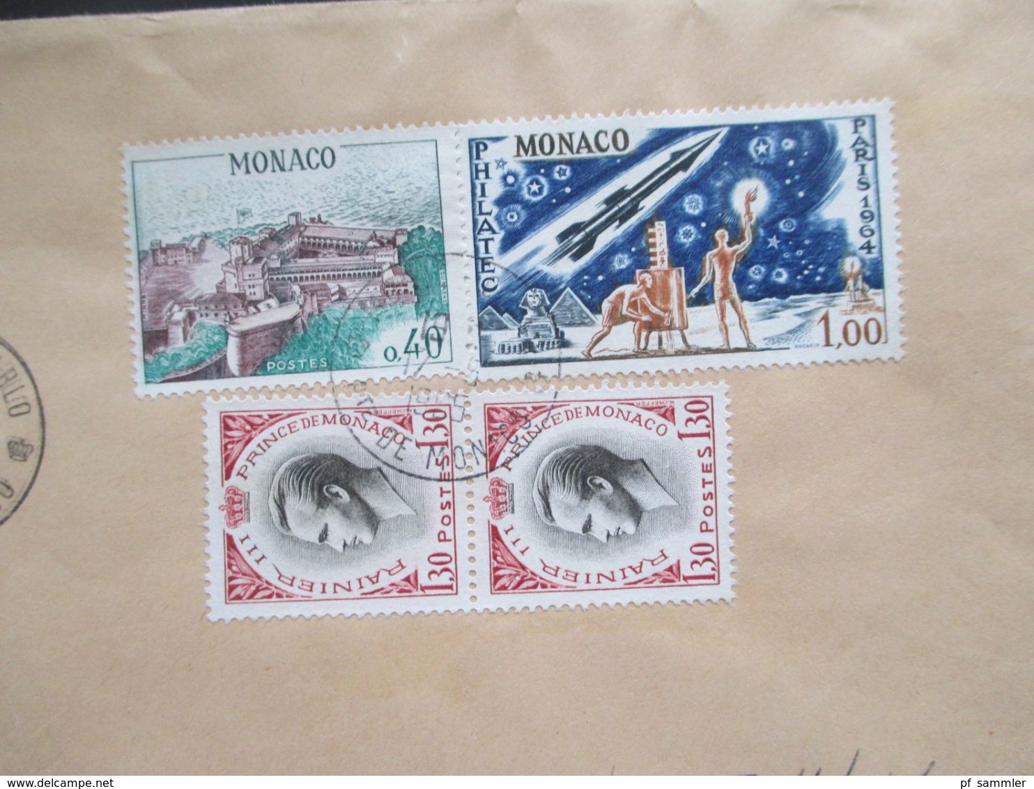 Monaco 1965 Einschreiben Monte Carlo Recommandee Nach Bamberg Gesendet - Storia Postale