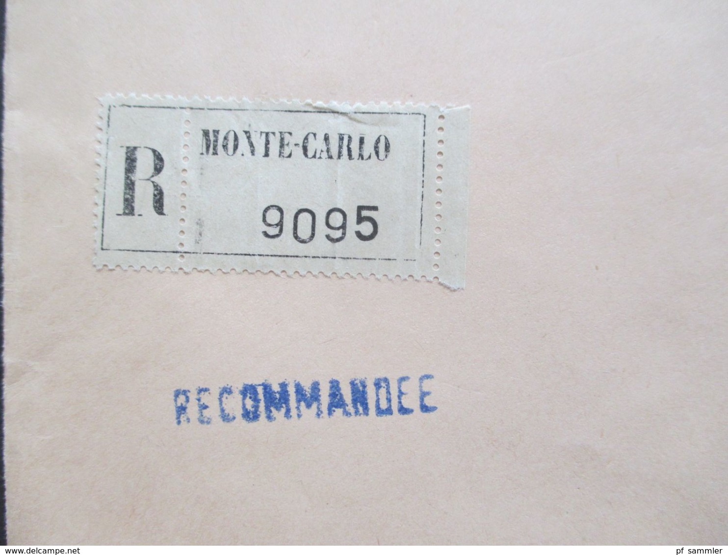 Monaco 1965 Einschreiben Monte Carlo Recommandee Nach Bamberg Gesendet - Storia Postale