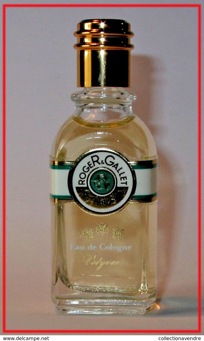 ROGER & GALLET :  Eau De Cologne Vetyver. 15 Ml. Version 1978.  Parfait état - Miniaturen Flesjes Heer (zonder Doos)