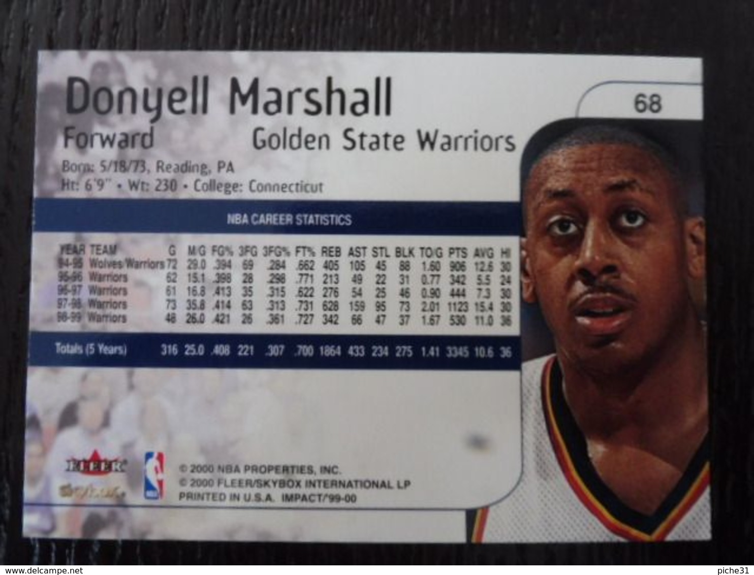 NBA - FLEER 1999 - WARRIORS - DONYELL MARSHALL - 1990-1999