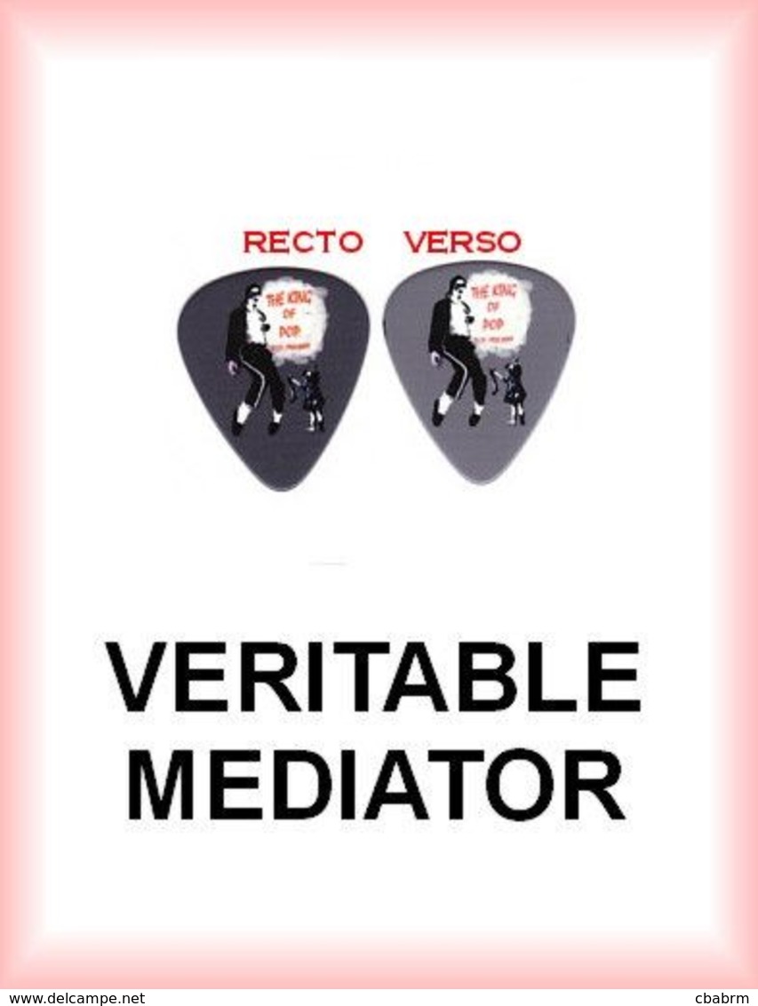 MICHAEL JACKSON MEDIATOR Medium PLECTRUM Guitar Pick (THE KING OF POP) - Zubehör & Versandtaschen