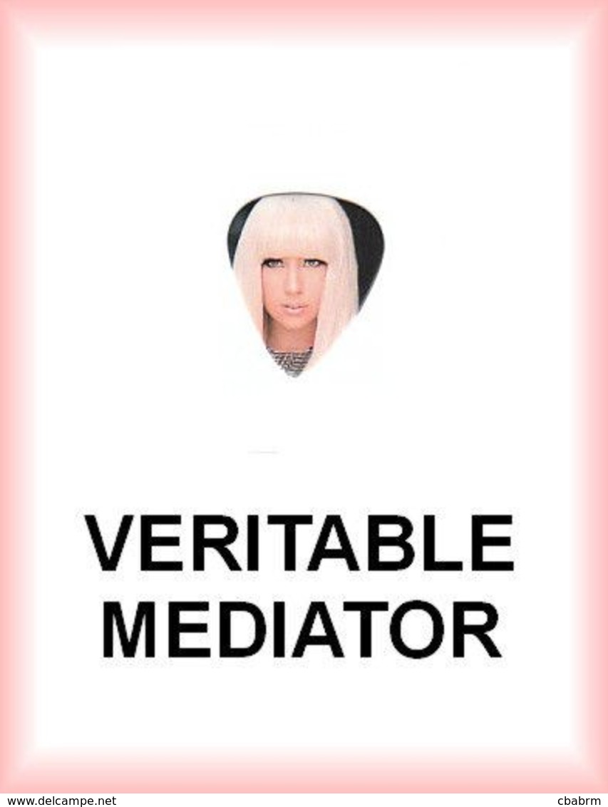 LADY GAGA MEDIATOR Medium PLECTRUM Guitar Pick (de Face) - Zubehör & Versandtaschen