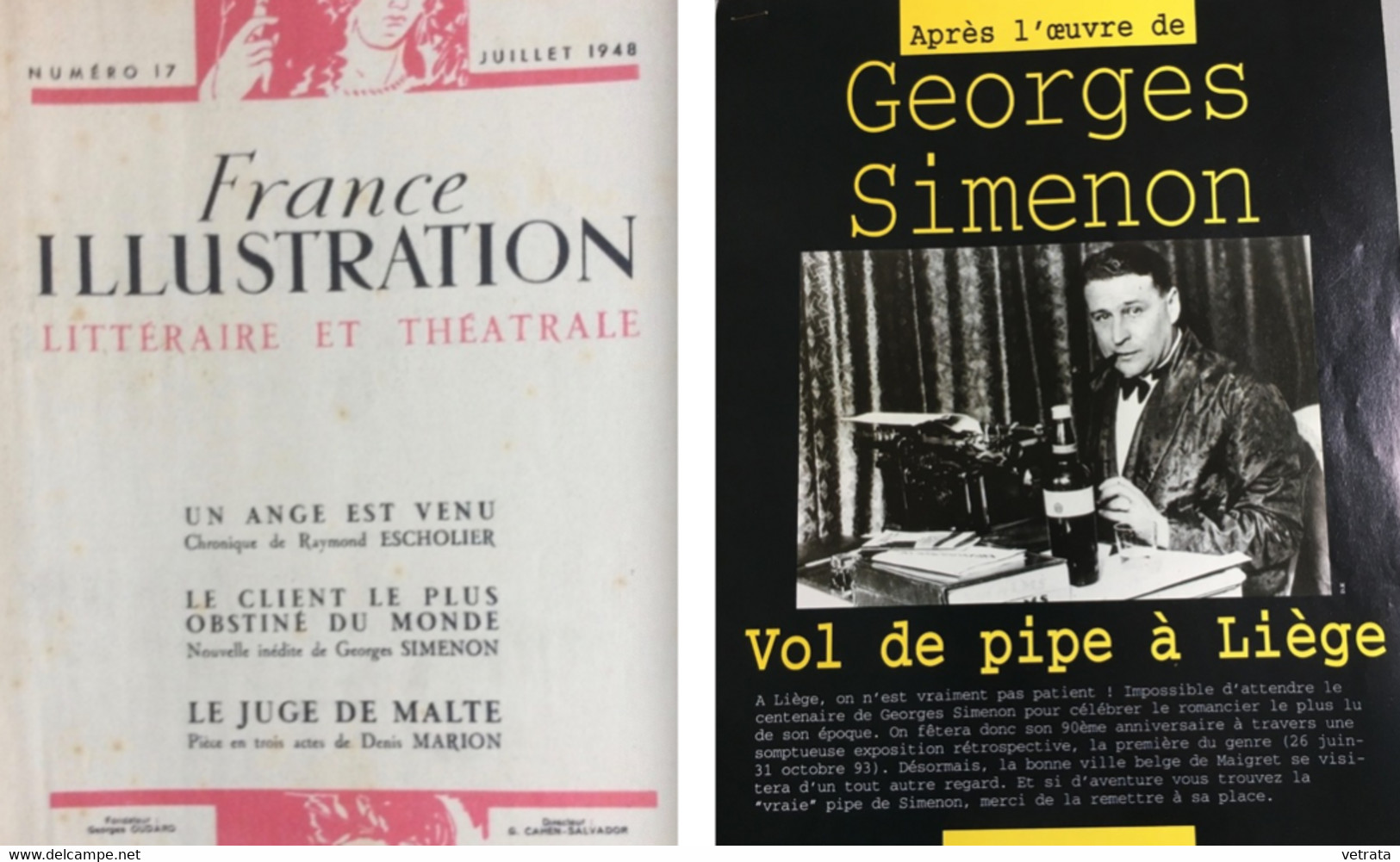 carte et enveloppe timbrée premier jour Georges Simenon