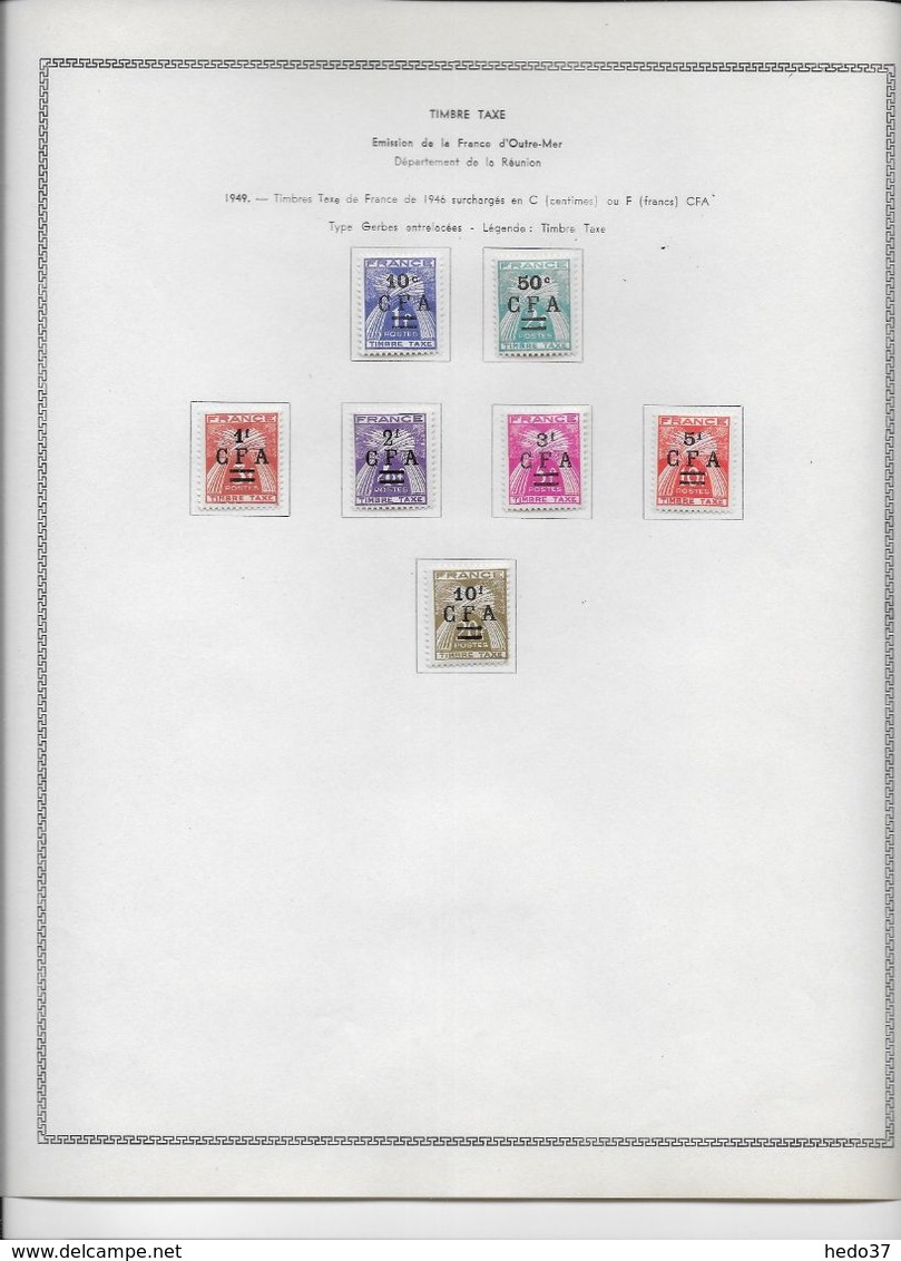 Réunion - Collection Vendue Page Par Page - Timbres Neufs * Avec Charnière - TB - Segnatasse