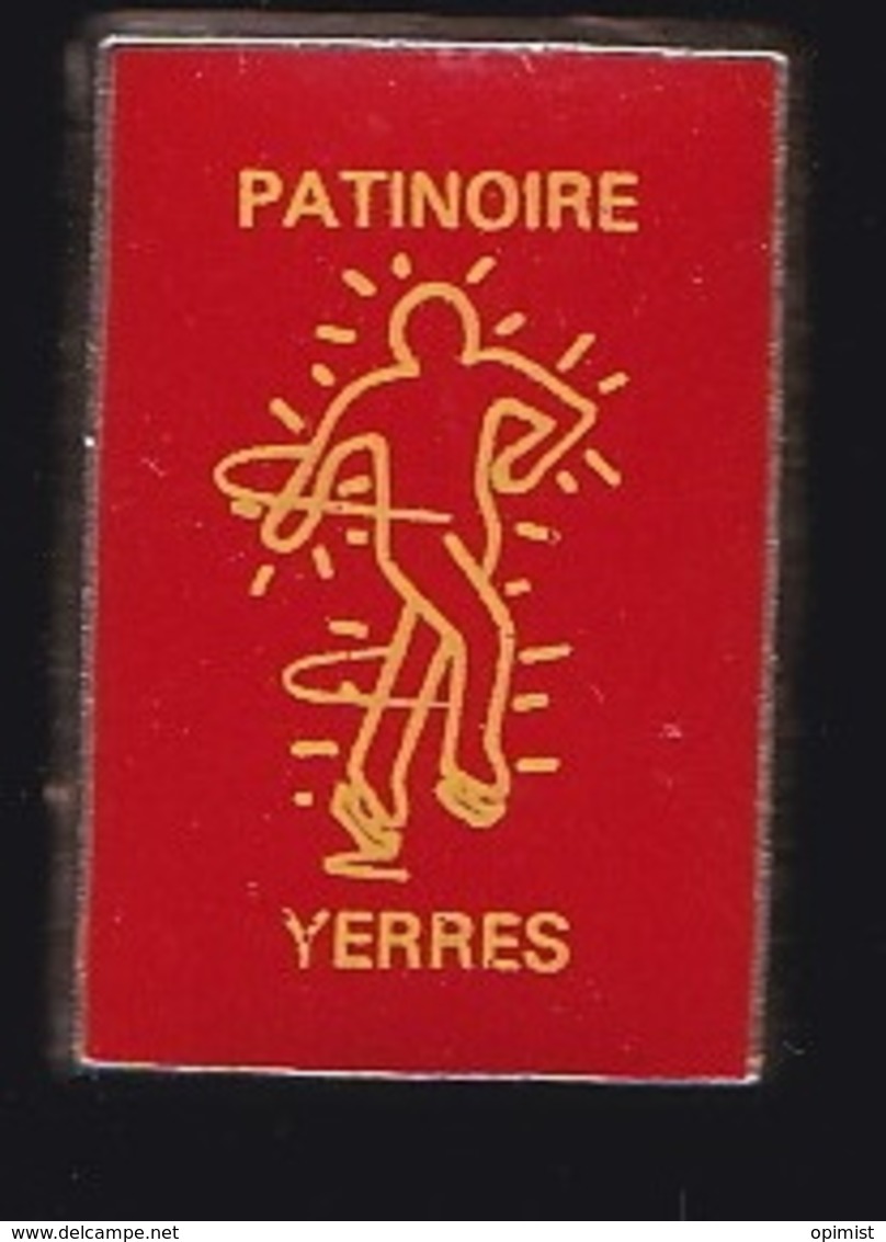 65458-Pin's-Patinoire.Yerres - Essonne.signé 19A - Skating (Figure)