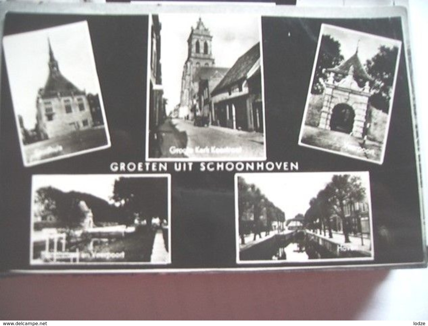 Nederland Holland Pays Bas Schoonhoven Met Haven En Koestraat - Schoonhoven