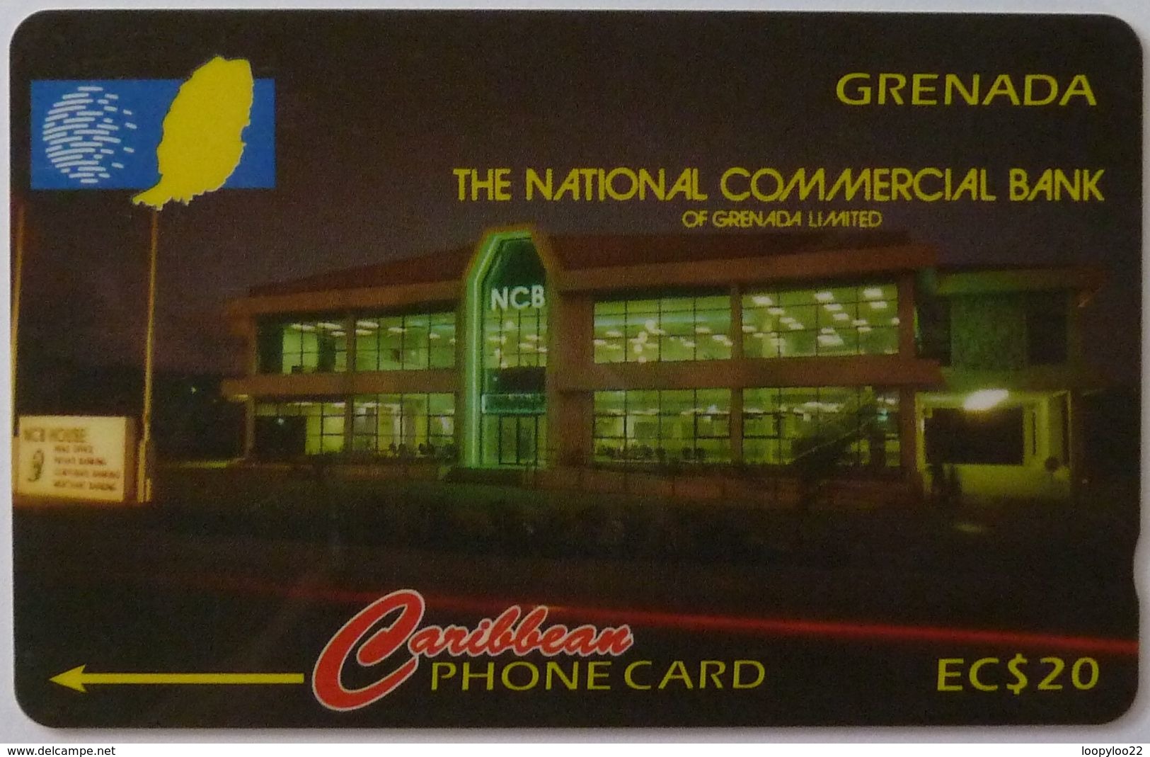 GRENADA - GPT - GRE-66F - National Commercial Bank - $20 - Used - Grenada (Granada)