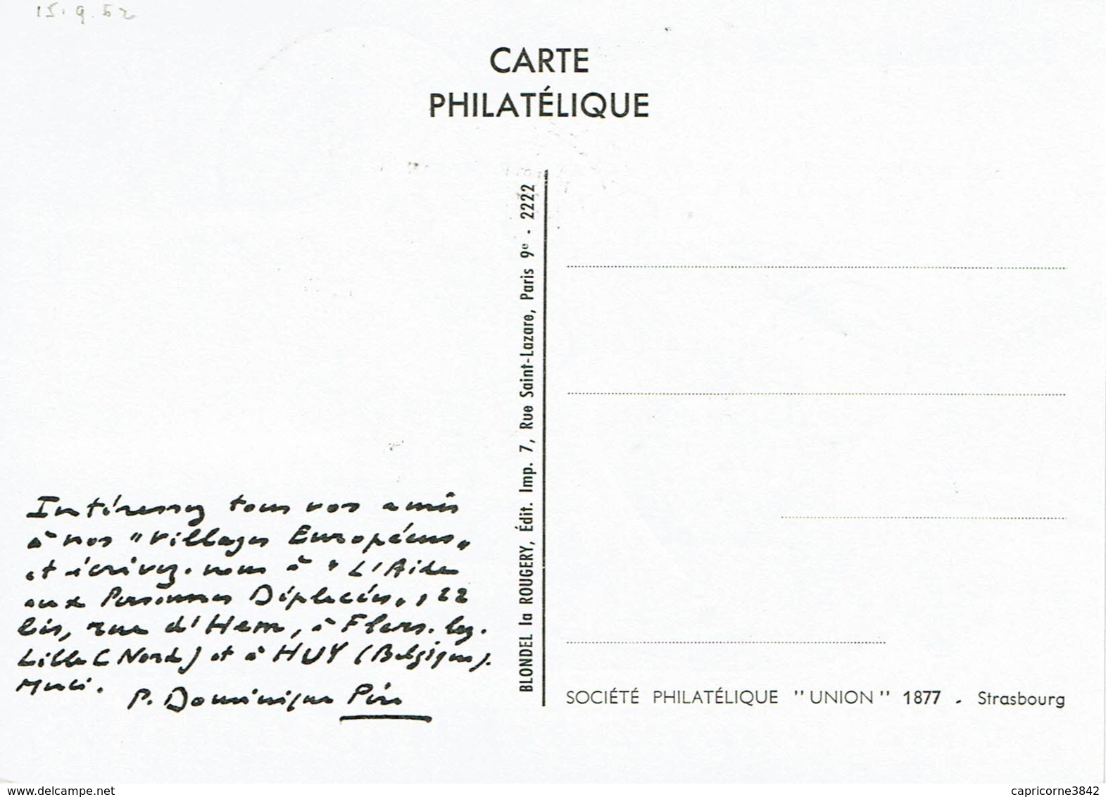 1962 -  AIDE AUX PERSONNES DEPLACEES - Tp N° 1358 Et 1359 - Oblitération Conseil De L'Europe - Droits De L'homme - Temporary Postmarks