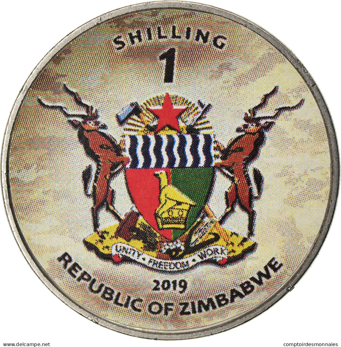 Monnaie, Zimbabwe, Shilling, 2019, Tanks - Zulflqar, SPL, Nickel Plated Steel - Zimbabwe