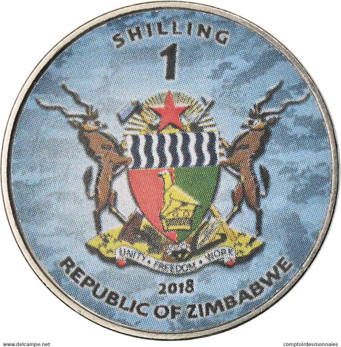 Monnaie, Zimbabwe, Shilling, 2018, Fighter Jet - Saab JAS 39 Gripen, SPL, Nickel - Zimbabwe