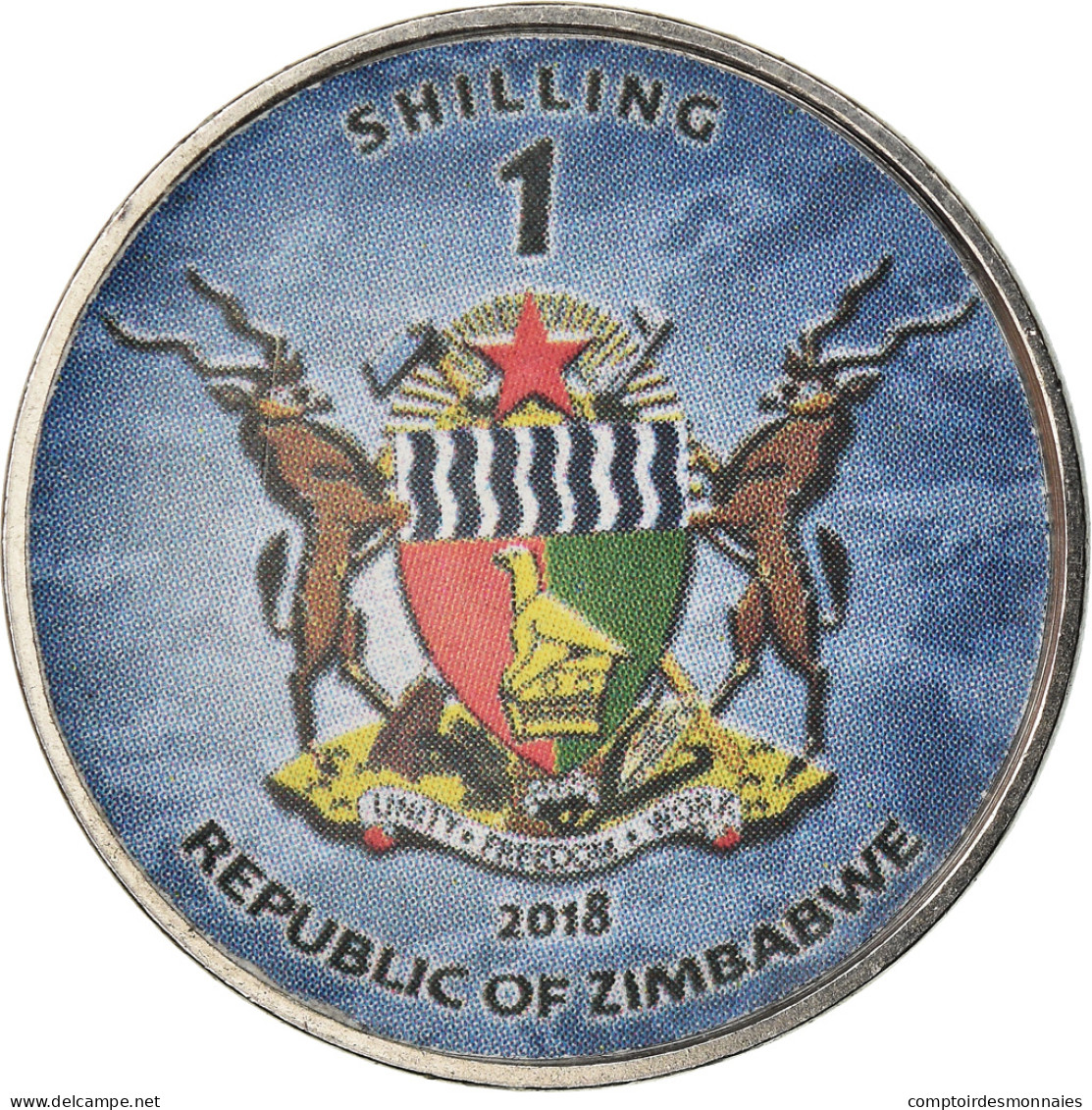 Monnaie, Zimbabwe, Shilling, 2018, Fighter Jet - F-22 Raptor, SPL, Nickel Plated - Zimbabwe