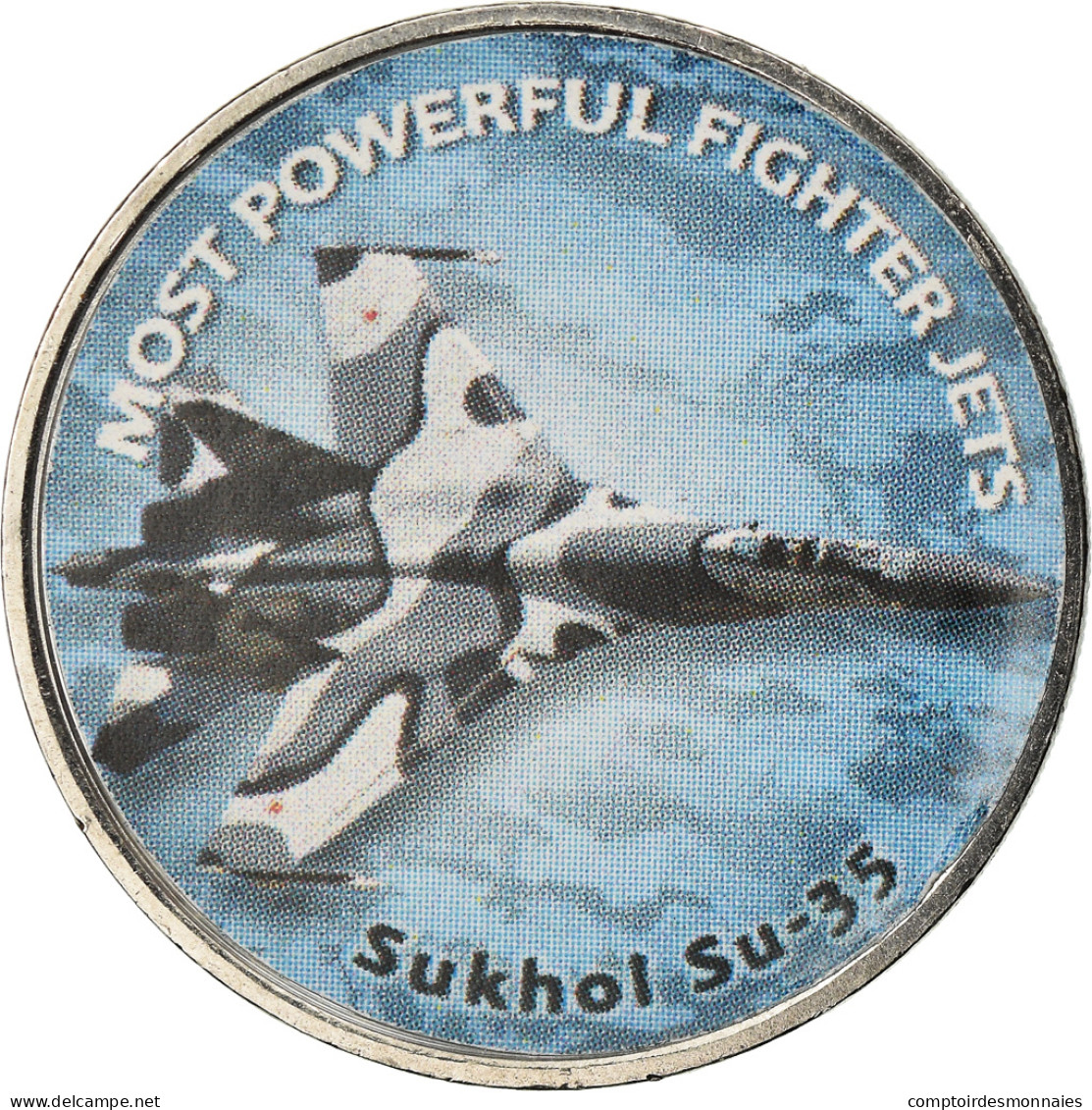 Monnaie, Zimbabwe, Shilling, 2018, Fighter Jet - Sukhol, SPL, Nickel Plated - Zimbabwe