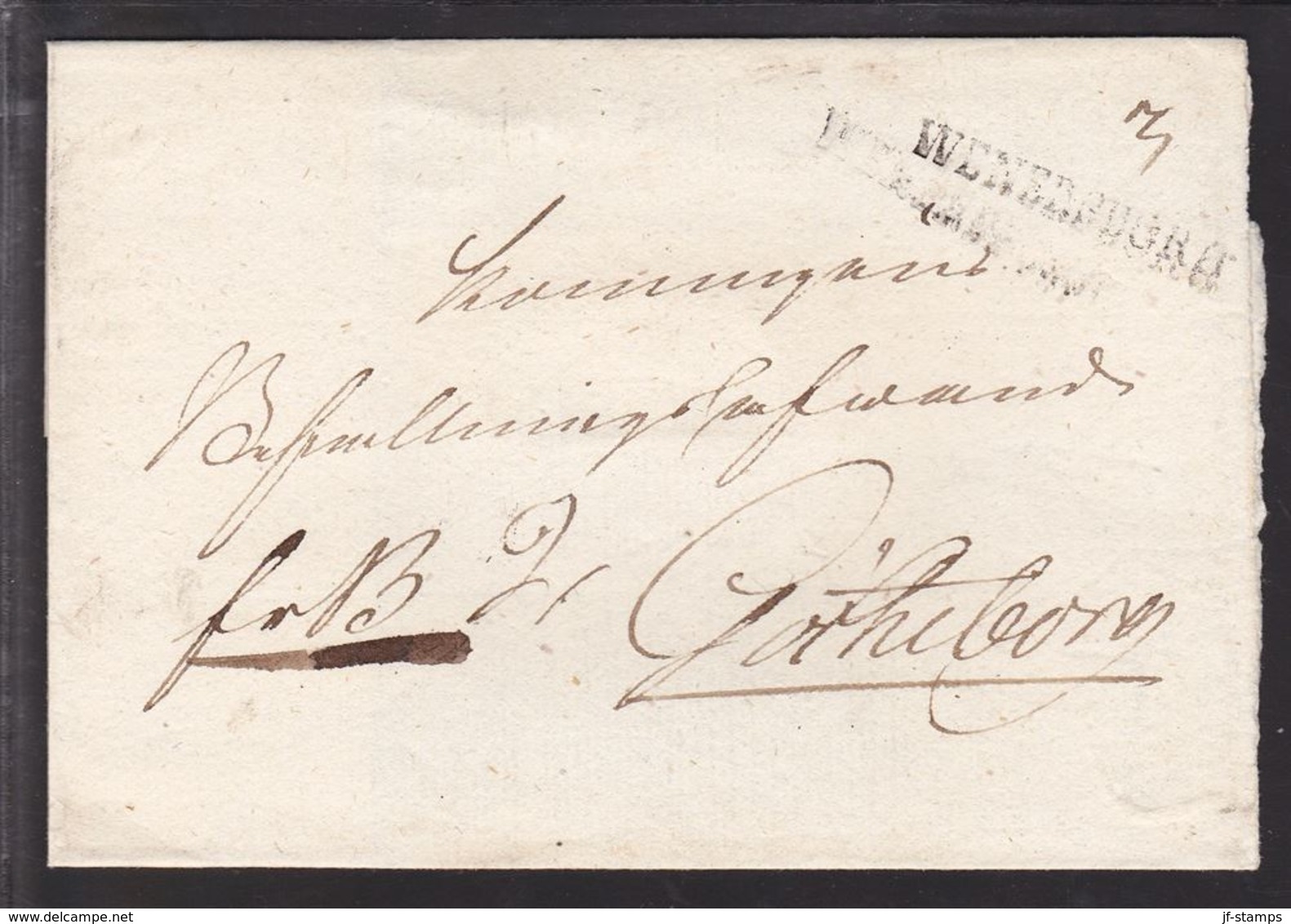 WENERSBORG  On Cover To Befallningshafvande I Göteborg. Military Post. Red Seal ..LES... () - JF111011 - ... - 1855 Vorphilatelie