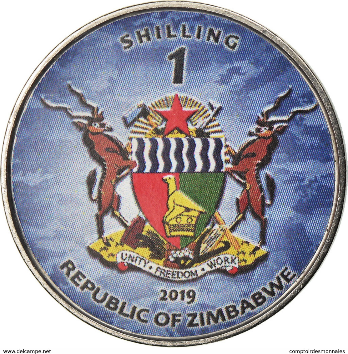 Monnaie, Zimbabwe, Shilling, 2019, Warship -  Porte-avions Kuznetsov, SPL - Zimbabwe