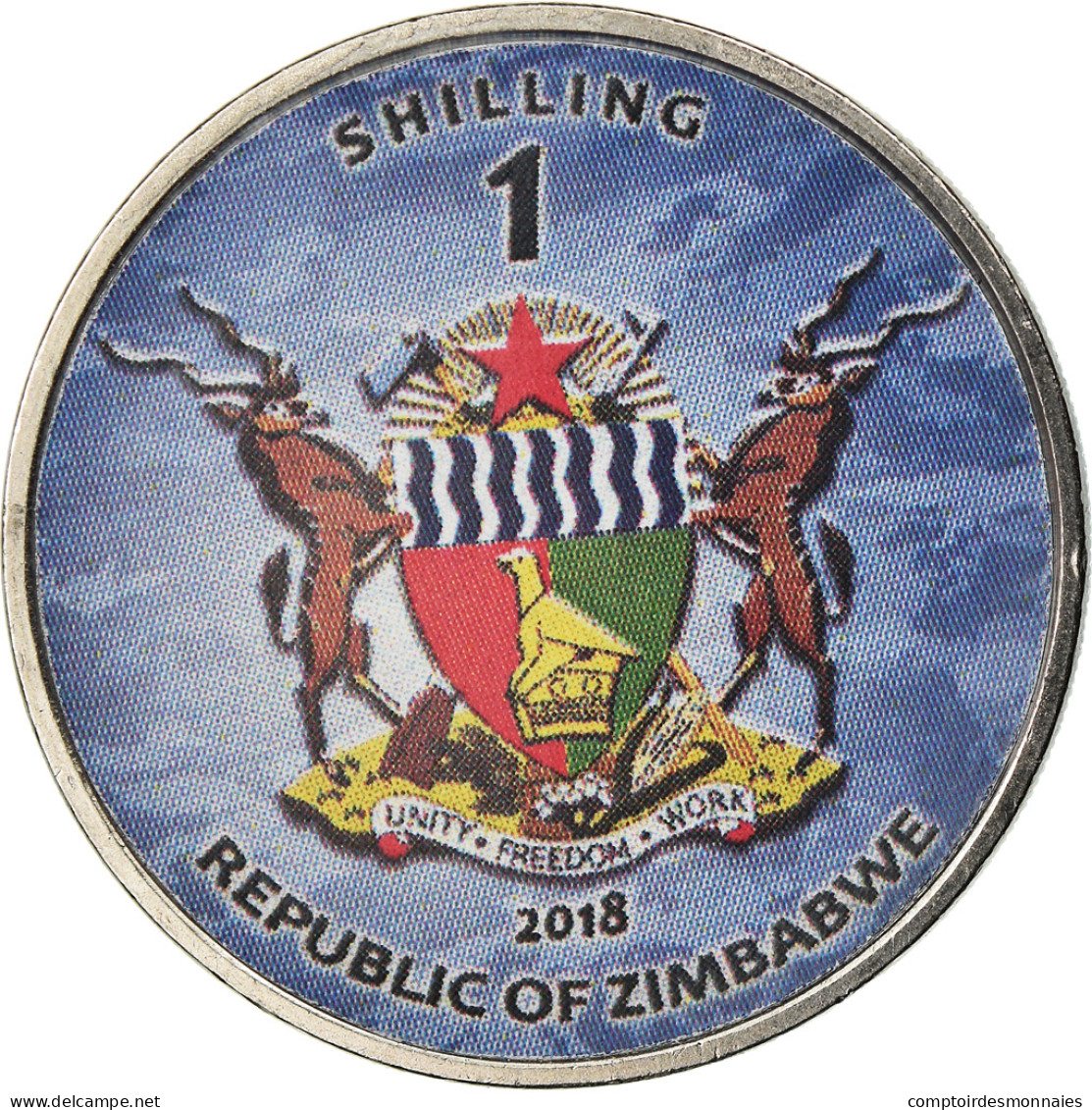 Monnaie, Zimbabwe, Shilling, 2018, Warship -  Destroyer Kongou, SPL, Nickel - Zimbabwe