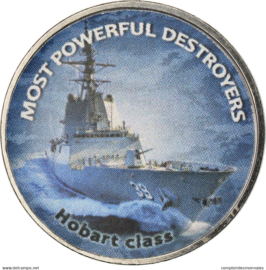 Monnaie, Zimbabwe, Shilling, 2018, Warship -  Destroyer Hobart, SPL, Nickel - Zimbabwe