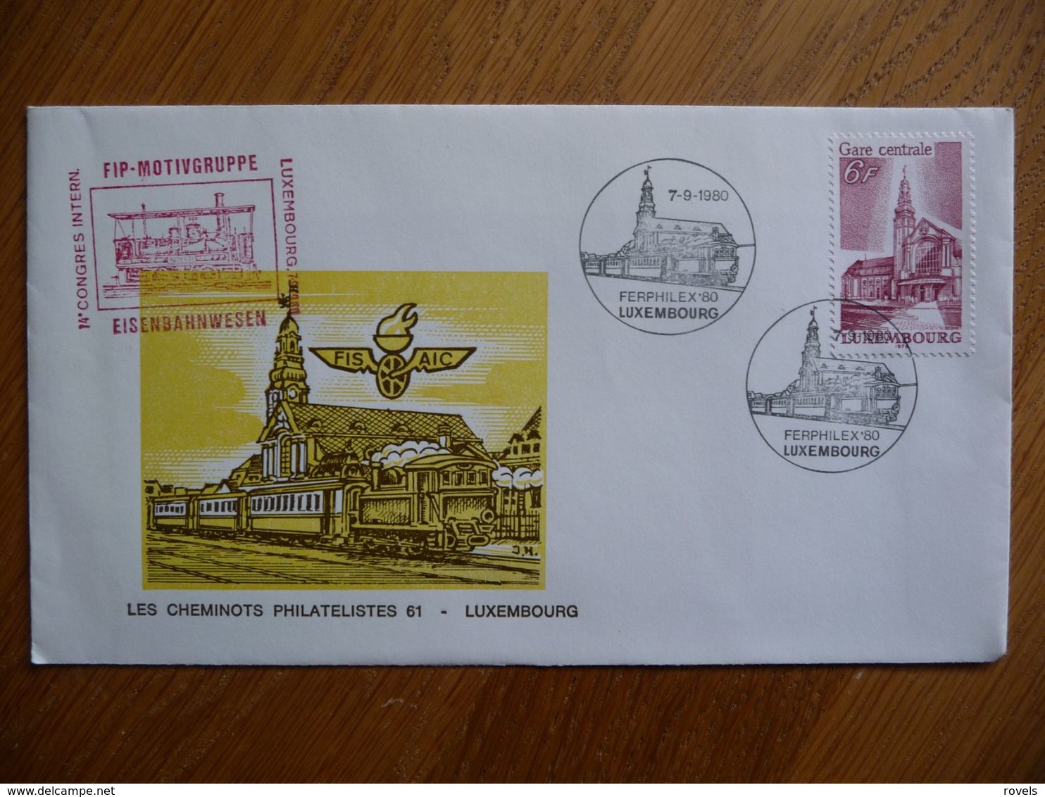 (3) FDC LUXEMBOURG 1980 TRAIN EISENBAHNWESEN SEE SCAN - In Gedenken An