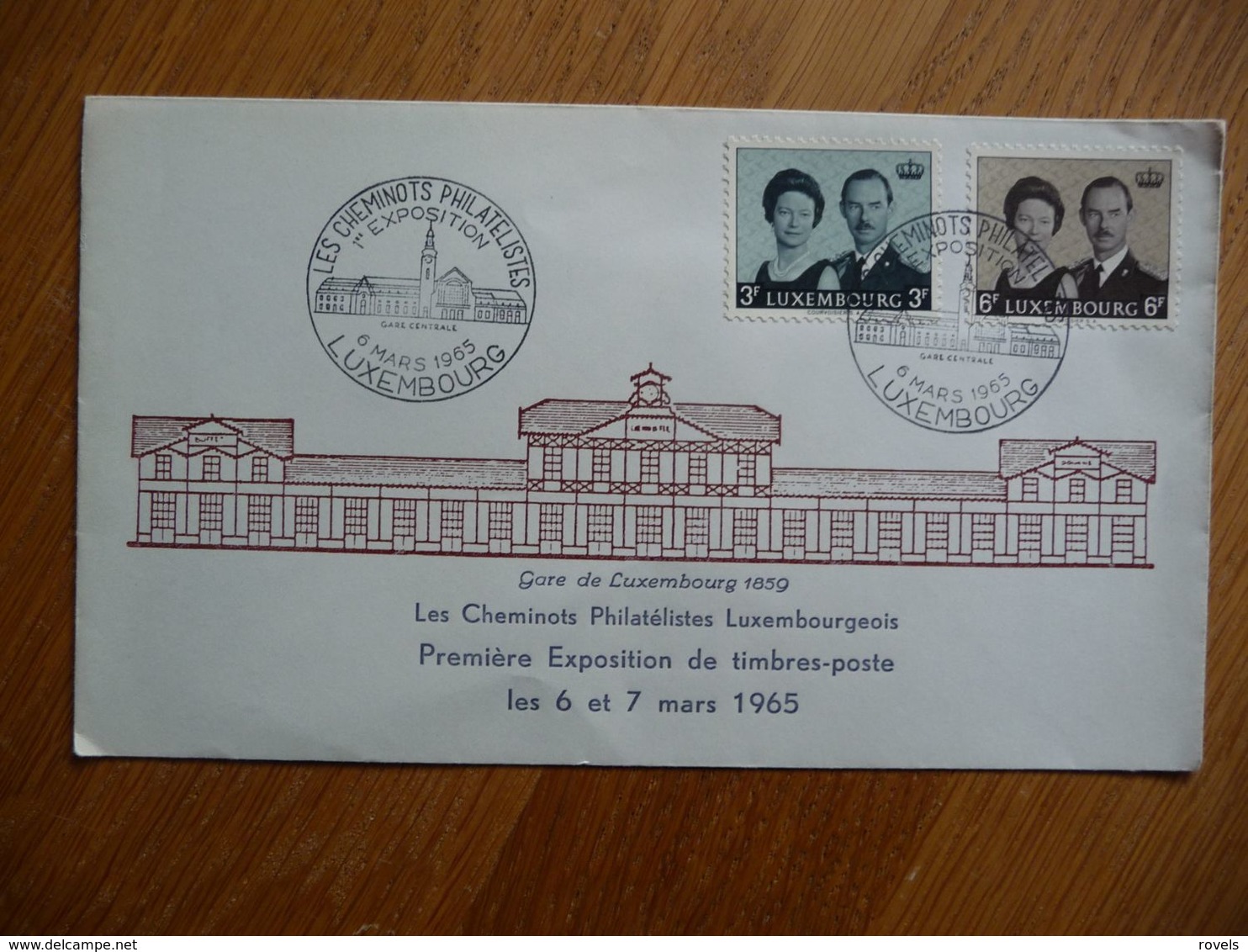 (3) LUXEMBOURG 1965 2 FDC'S PREMIERE EXPOSITION DE TIMBRES-POSTE. - Cartoline Commemorative