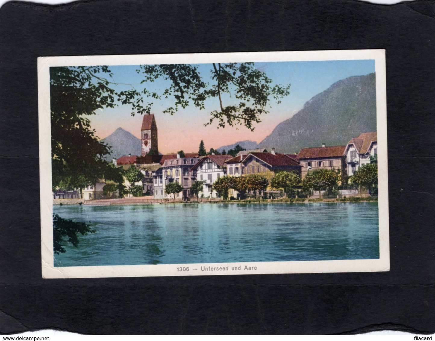 94796    Svizzera,   Unterseen  Und  Aare,  VG  1947 - Unterseen