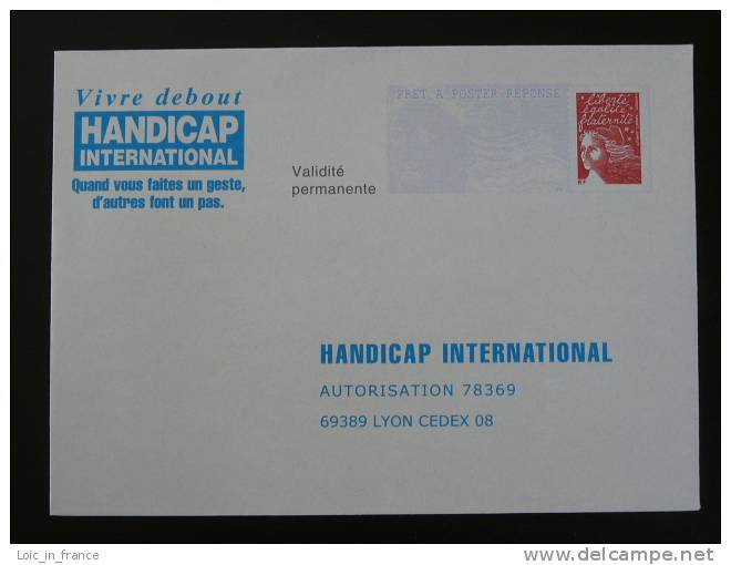 PAP Réponse "Luquet RF" Handicap International Verso 0307105 Intérieur D/16 D0703 - PAP: Ristampa/Luquet