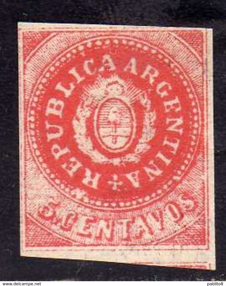 ARGENTINA 1863 SEAL OF REPUBLIC CENT. 5c MLH - Ungebraucht