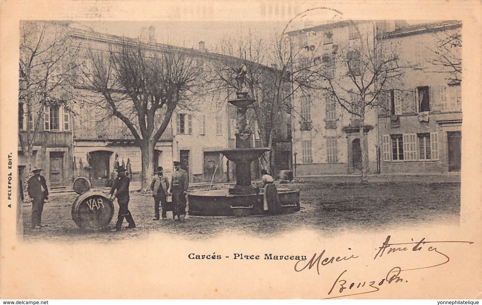 83 - VAR - CARCES - 10038 - Place Marceau - Fontaine - - Carces