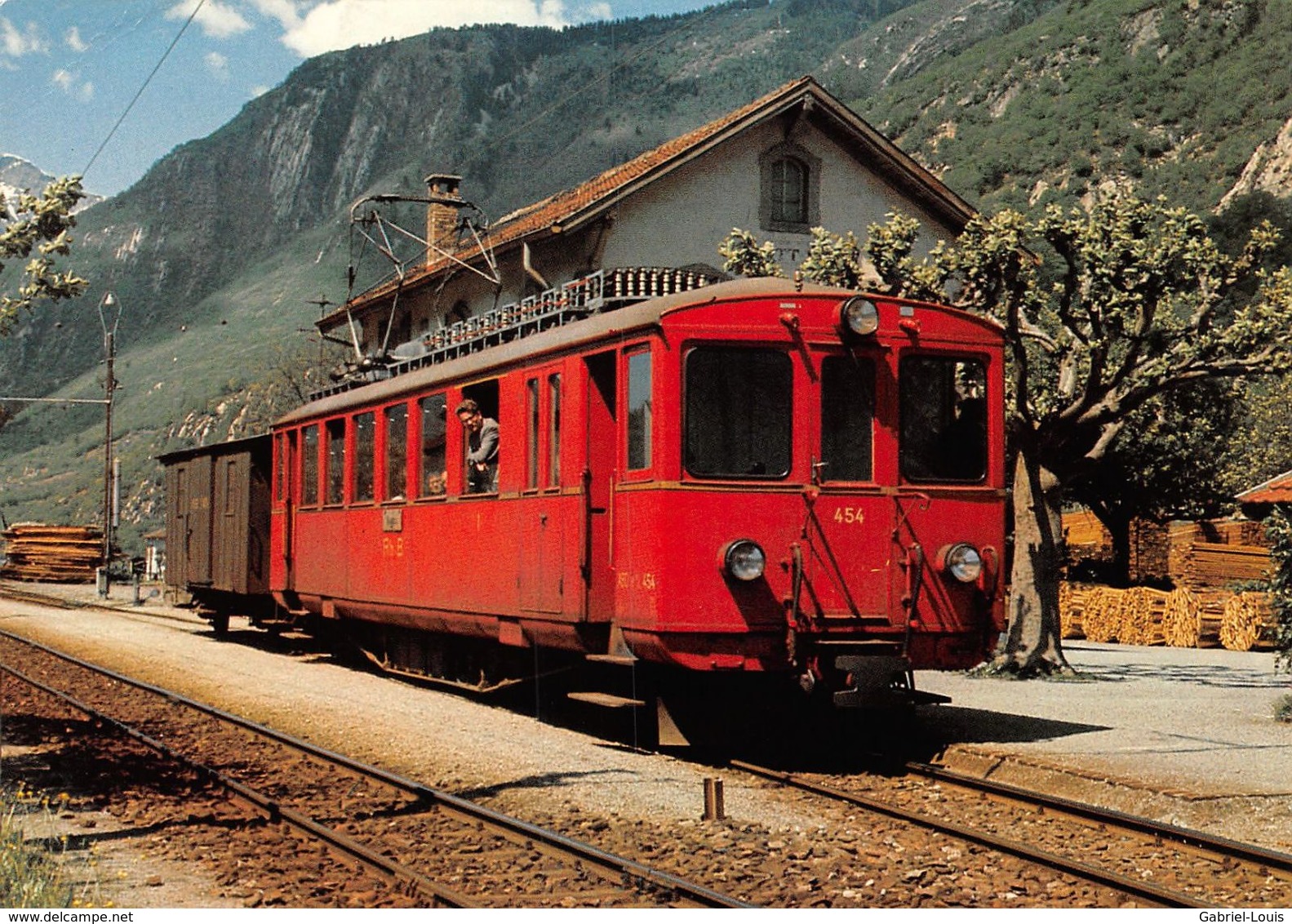 ABDe 4/4 454 Ligne Bellizona-Mesocco -  Rhätische Bahn -  Rhb - R.h.B. Ligne De Chemin De Fer Train - Mesocco