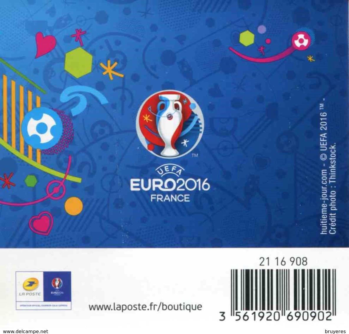 Mini Collector De 2016 Avec Timbre Adhésif "PARIS - UEFA EURO 2016 - Europe Phil@poste" - Collectors