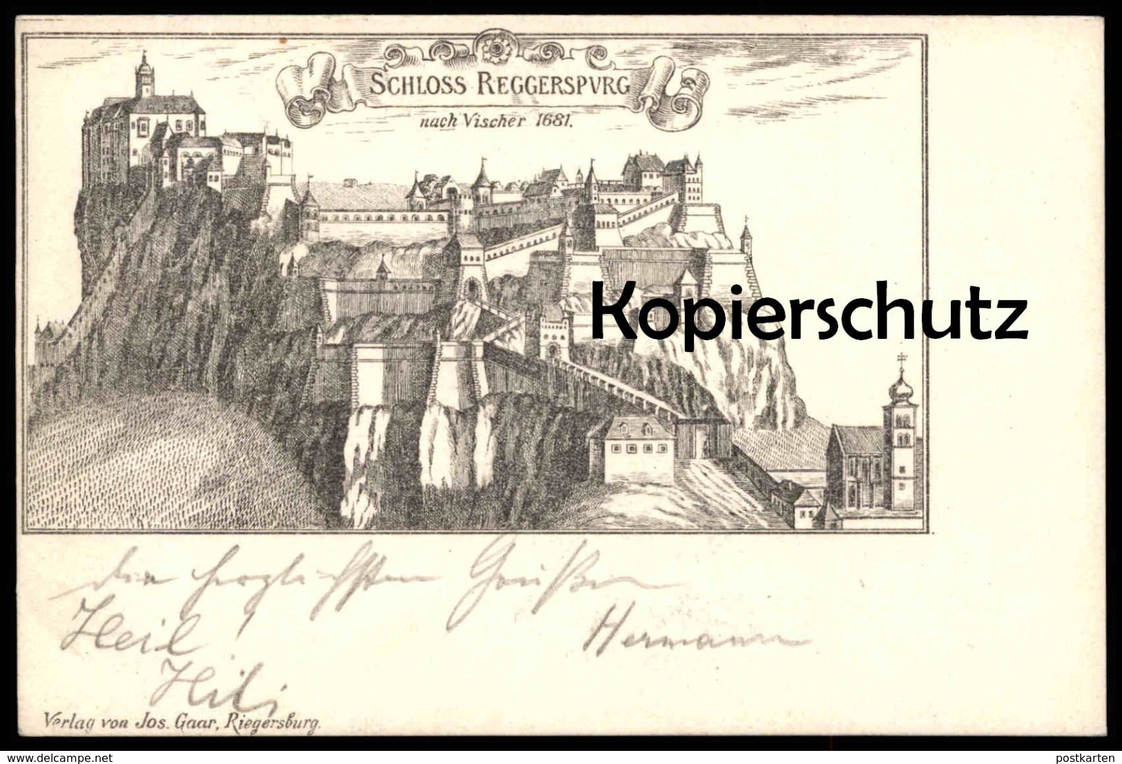 ALTE POSTKARTE SCHLOSS REGGERSPURG NACH VISCHER 1681 RIEGERSBURG STEIERMARK Burg Chateau Castle Postcard Ansichtskarte - Riegersburg