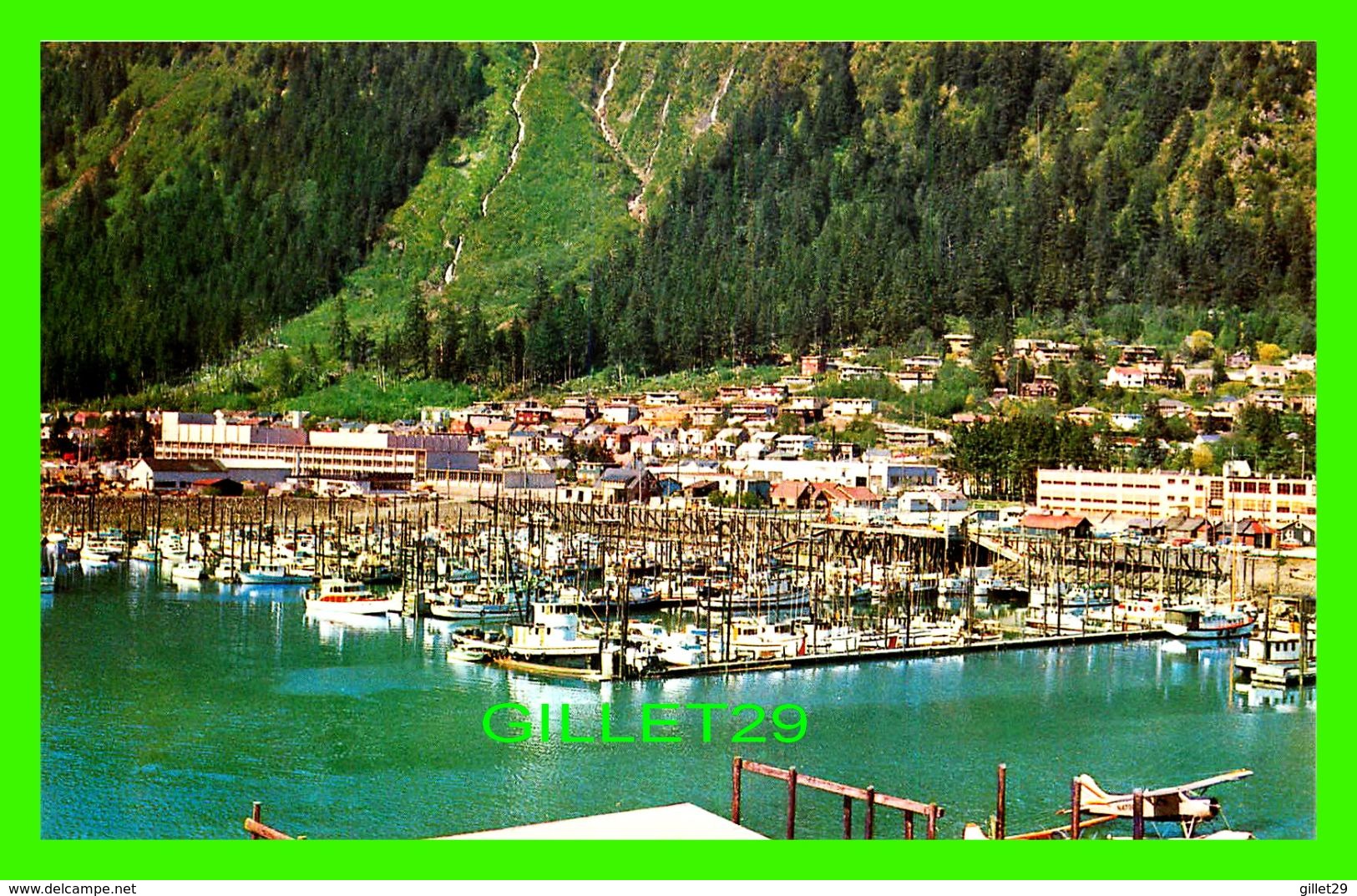 JUNEAU, ALASKA - THE BOAT HARBOR AND RESIDENTIAL DISTRICT  - C.P. JOHNSTON CO - - Juneau