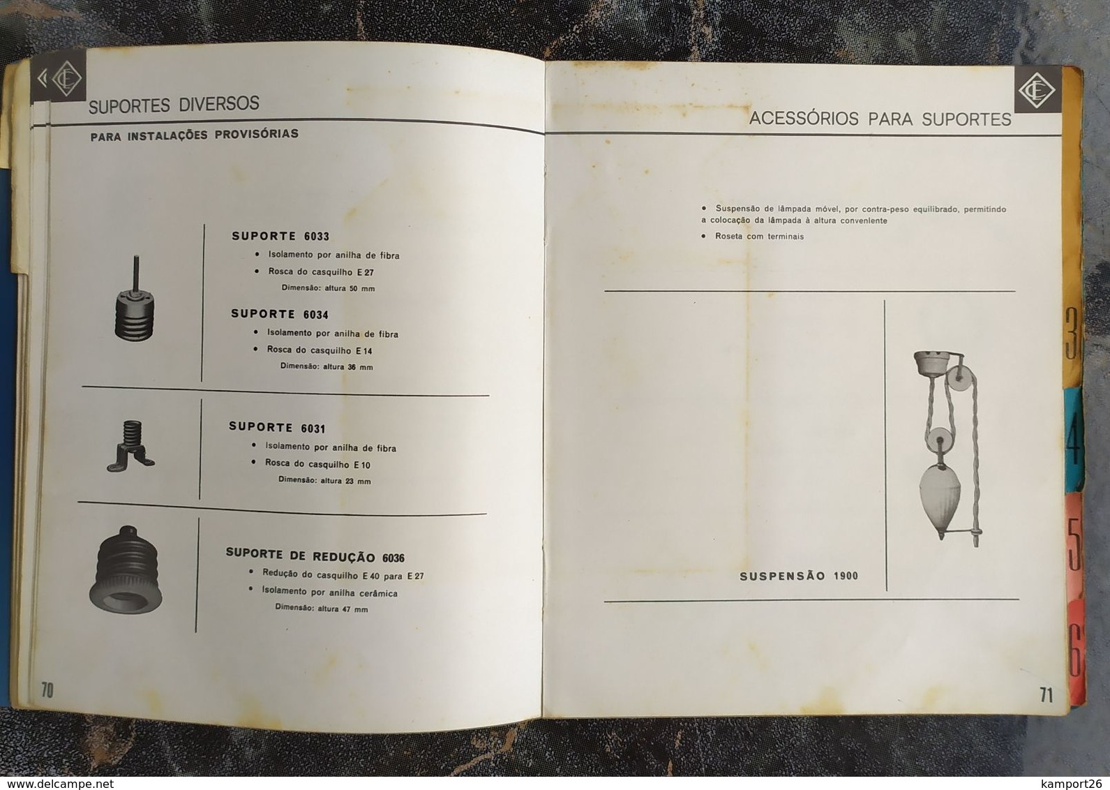 1967 Material Electrico CATALOGUE Electric Material PORTUGAL Illustrated INDUSTRIAL History EMPRESA ELECTRO CERAMICA - Practical