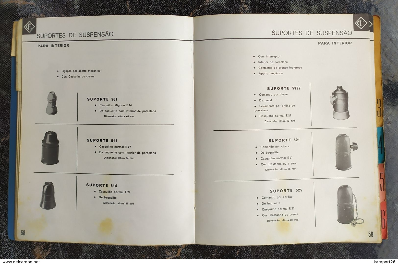 1967 Material Electrico CATALOGUE Electric material PORTUGAL Illustrated INDUSTRIAL History EMPRESA ELECTRO CERAMICA