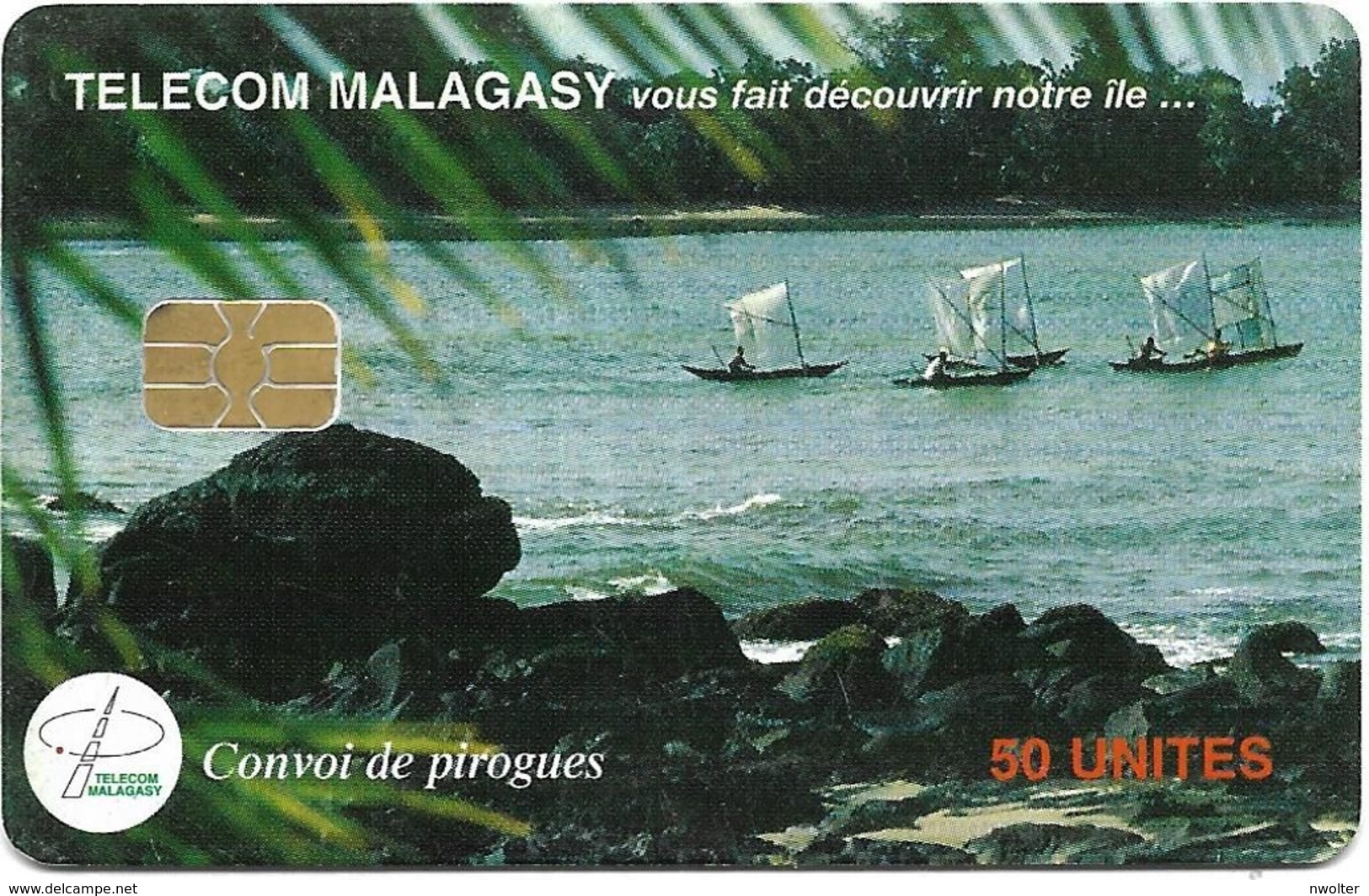 @+ TC De Madagascar : Convoi De Pirogues - 50U -  AX03 - 150 000ex ( Ref : MDG-51 ) - Madagaskar