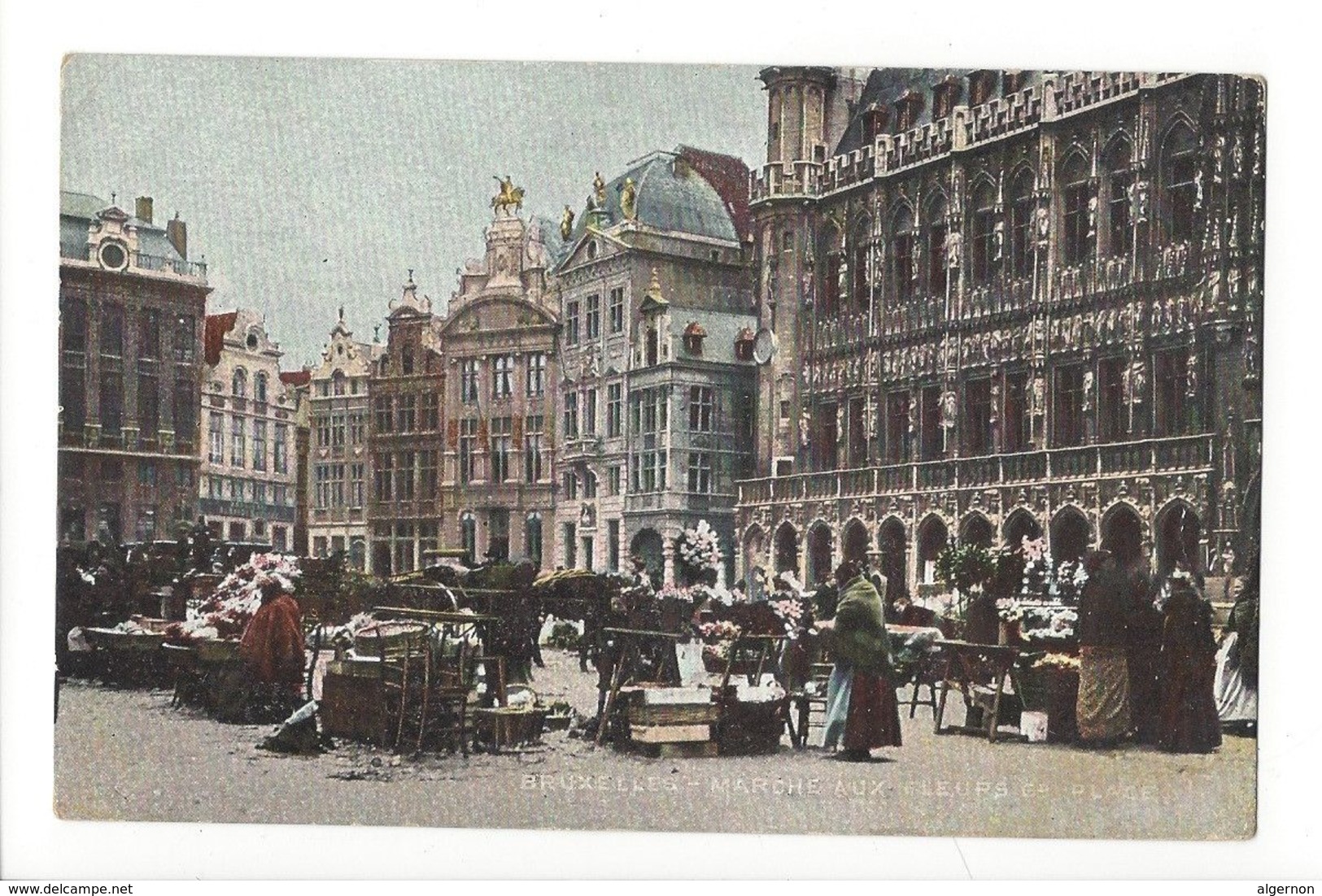 25448 - Bruxelles Marché Aux Fleurs Gd Place 1908 Couleur - Markets