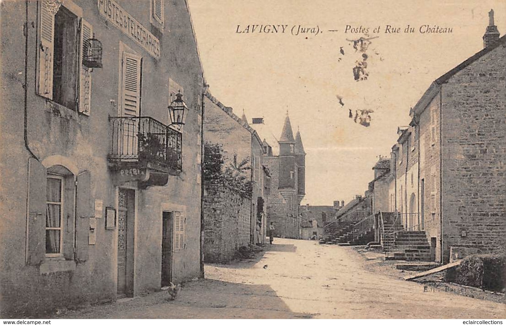 Lavigny        39        La Poste Et Rue Du Château                  (voir Scan) - Autres & Non Classés