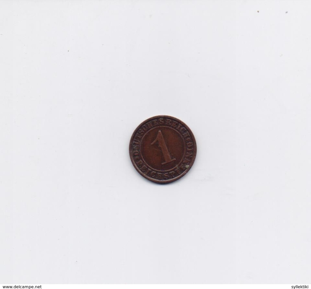 GERMANY DEUTSCHES REICH 1925 J 1 PFENNIG COPPER COIN - 1 Rentenpfennig & 1 Reichspfennig