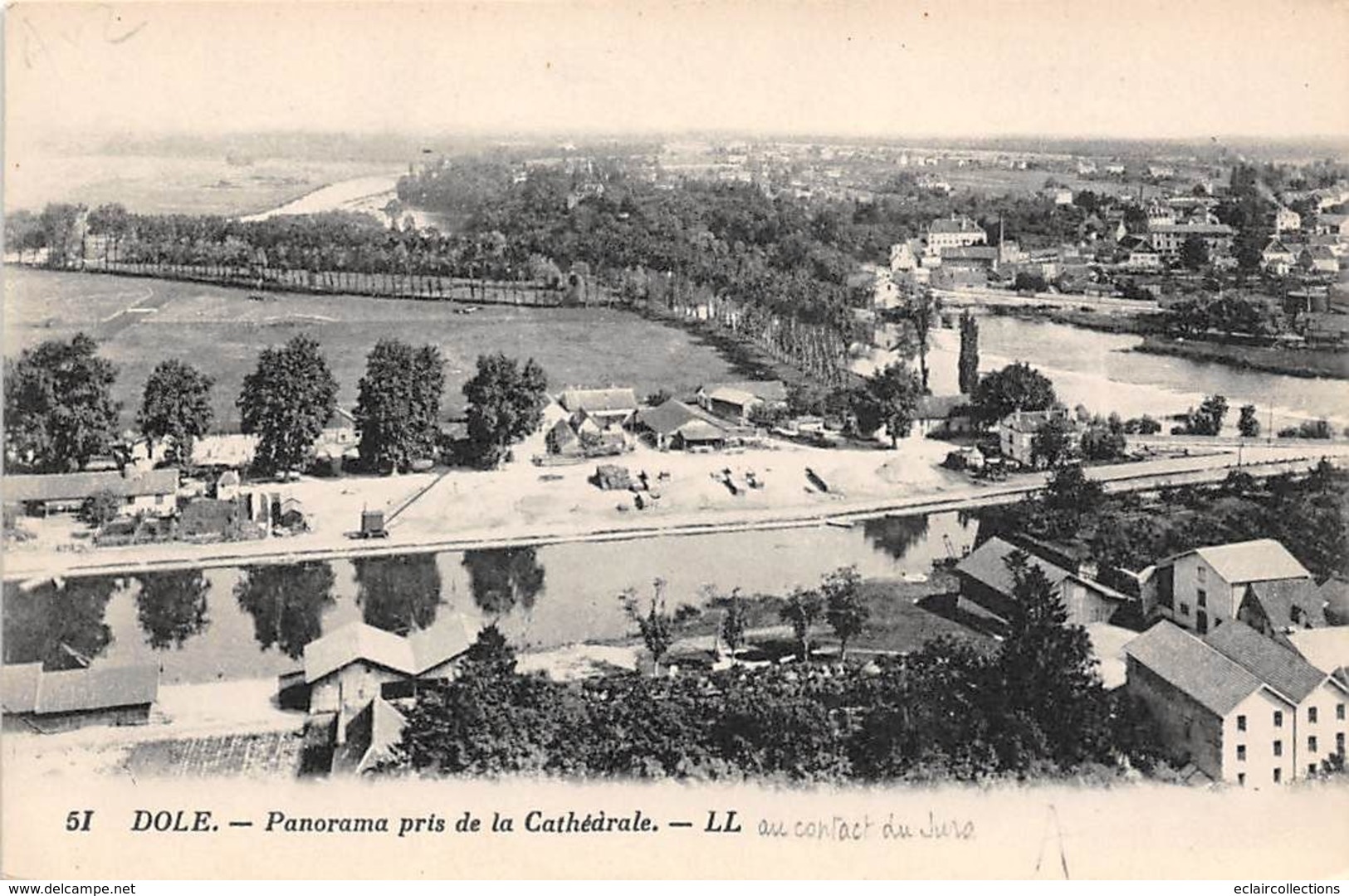 Dole         39           Panorama Pris De La Cathédrale          (voir Scan) - Dole