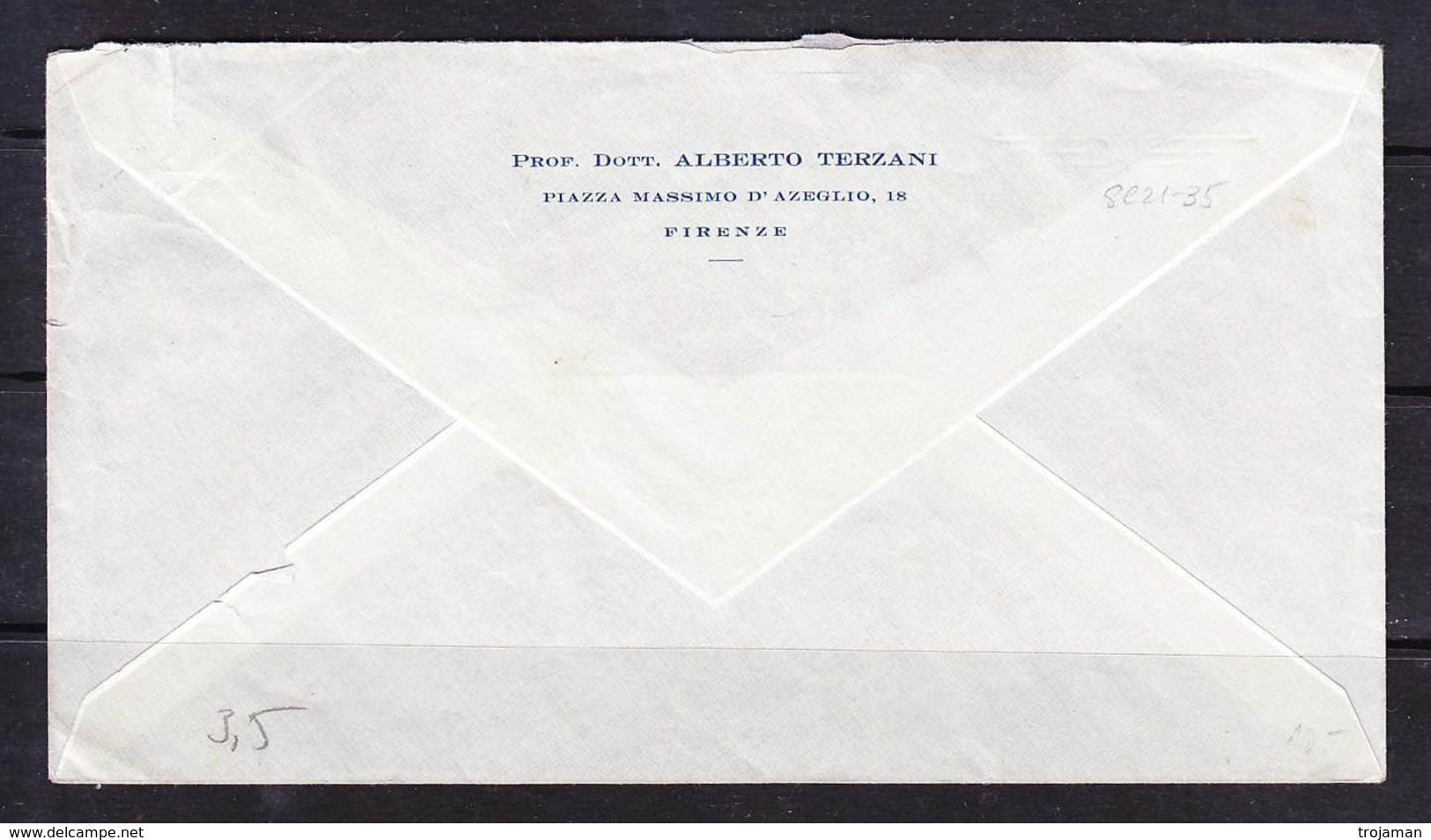 EX-PR-SC 21-35 AVIA LETTER FROM ITALY TO CZECHOSLOVAKIA - 1961-70: Marcofilia