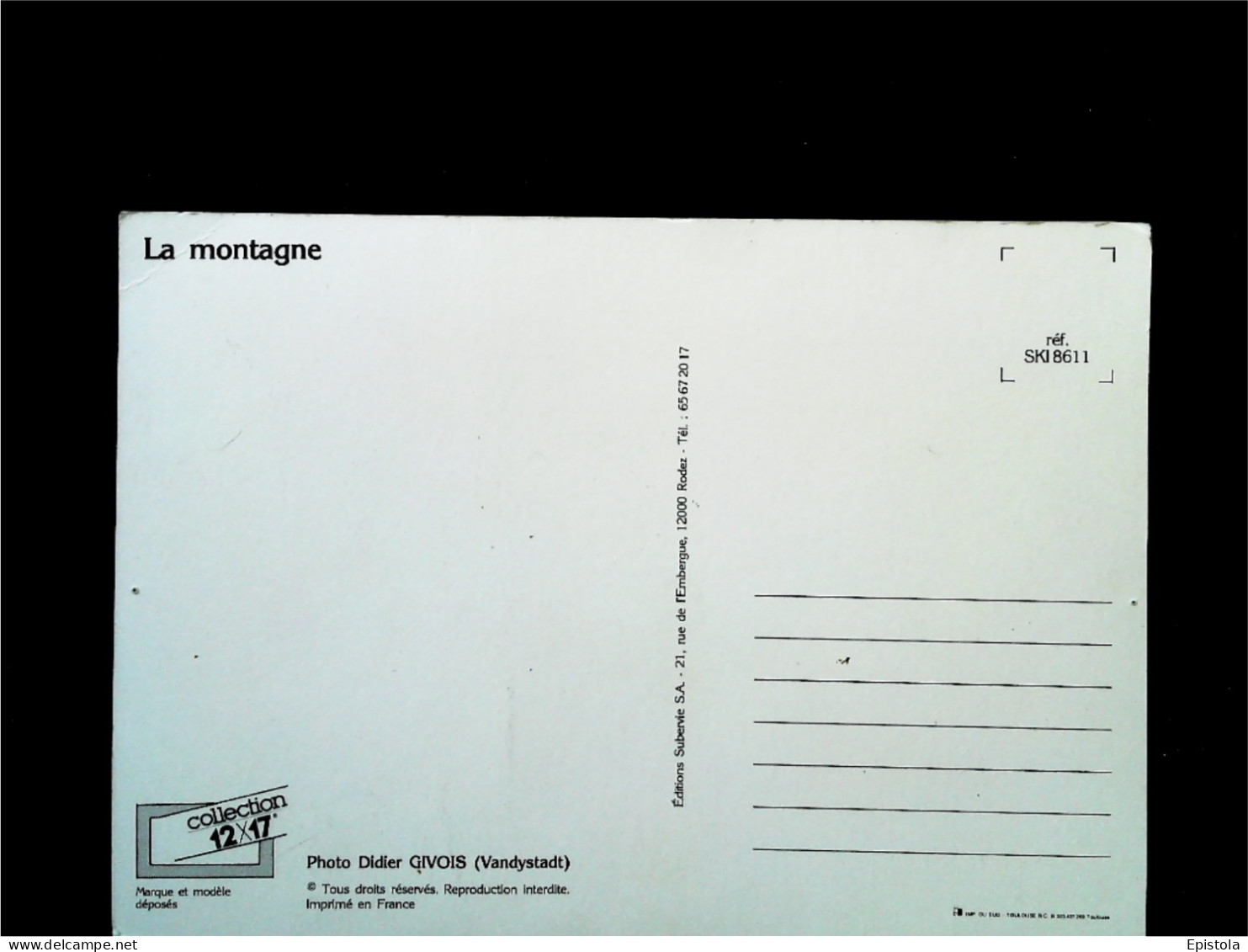 CPM 1980s Montagne France -Parapente à Ski. Edtd Subervie à Rodez -Photo Didier Givois  (Dims/collection Série 12x17) - Fallschirmspringen