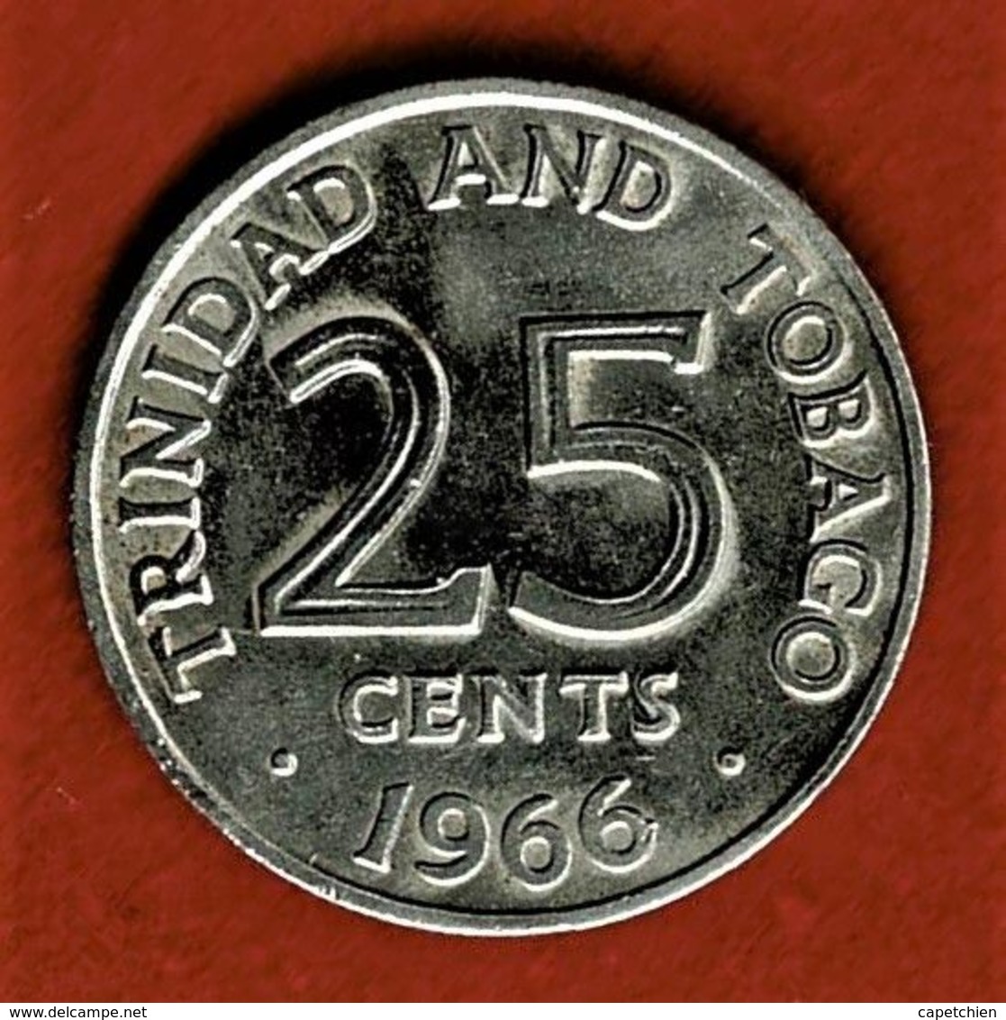 TRINIDAD & TOBAGO / TRINITE & TOBAGO / 25 CENTS / 1966 - Trinidad En Tobago