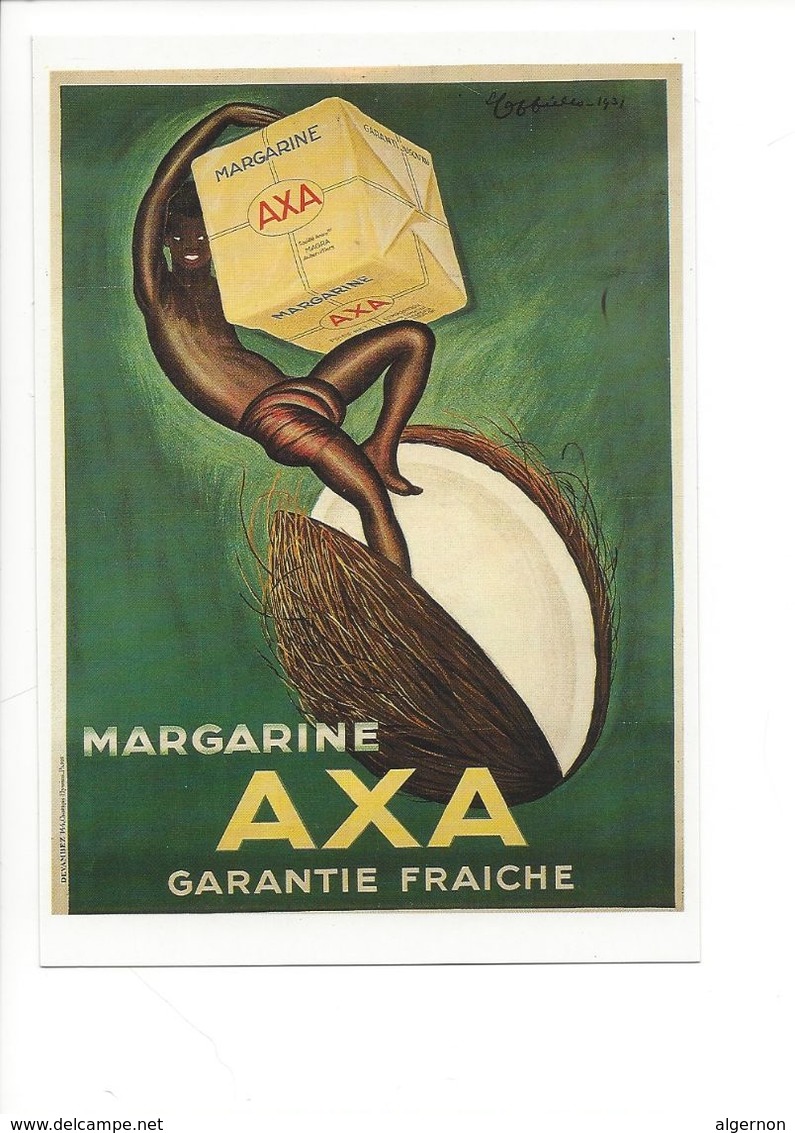 25499 -  CAPPIELLO Margarine AXA Garantie Fraiche Série Images De Noirs - Cappiello