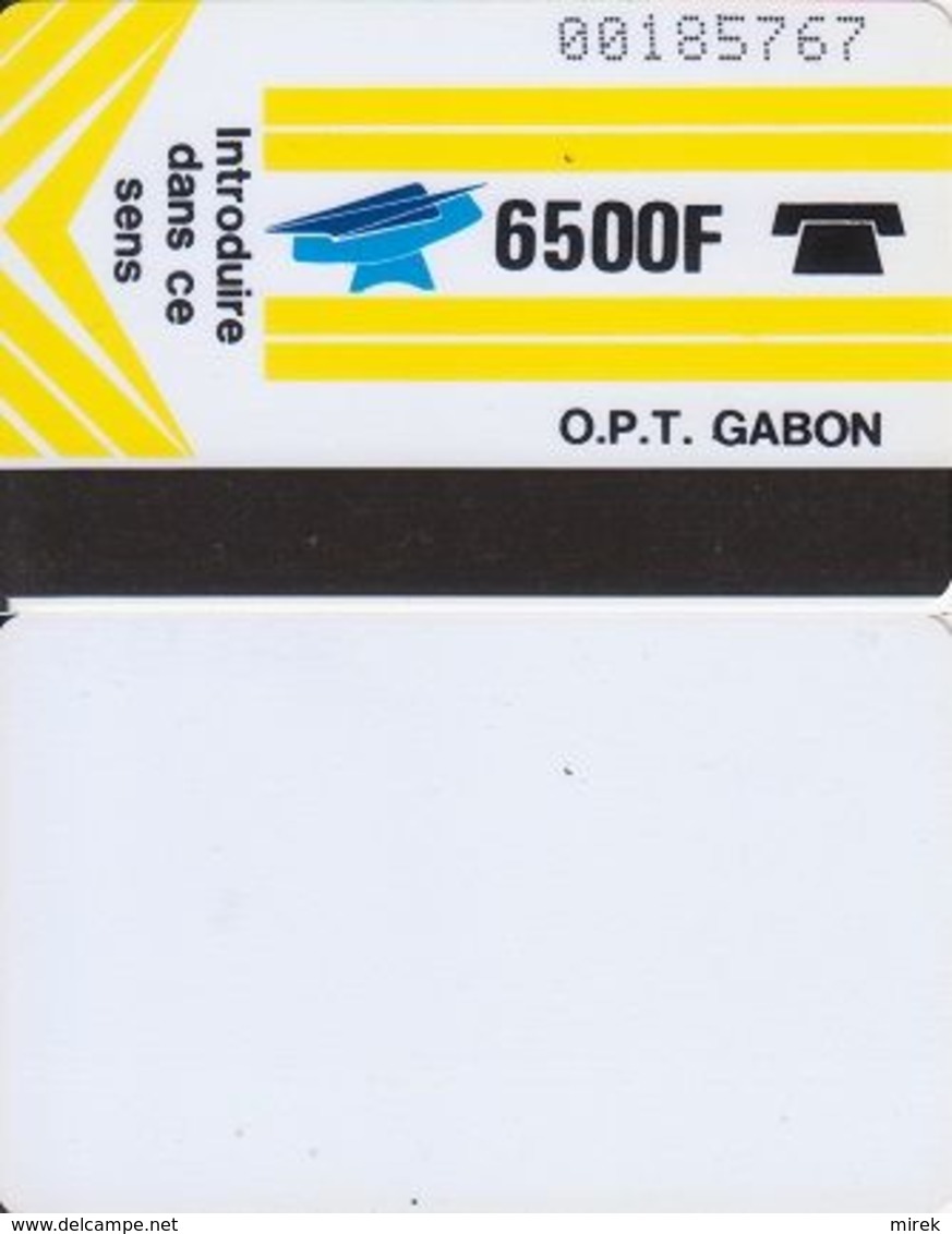 83/ Gabon; Autelca, P9. Logo - Yellow / White, Without Line At Bottom - Gabon