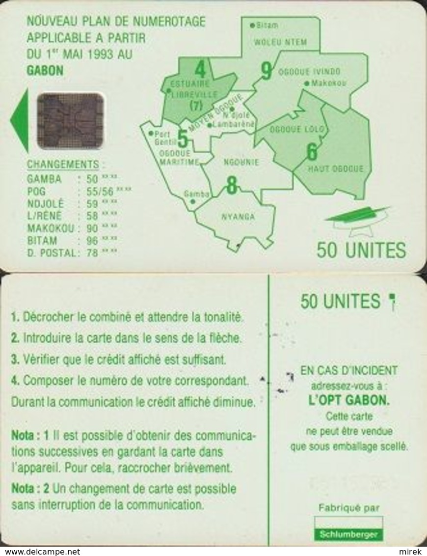 87/ Gabon; P11. Green Map, 50 Ut., SC5, CN C51100985 - Gabon