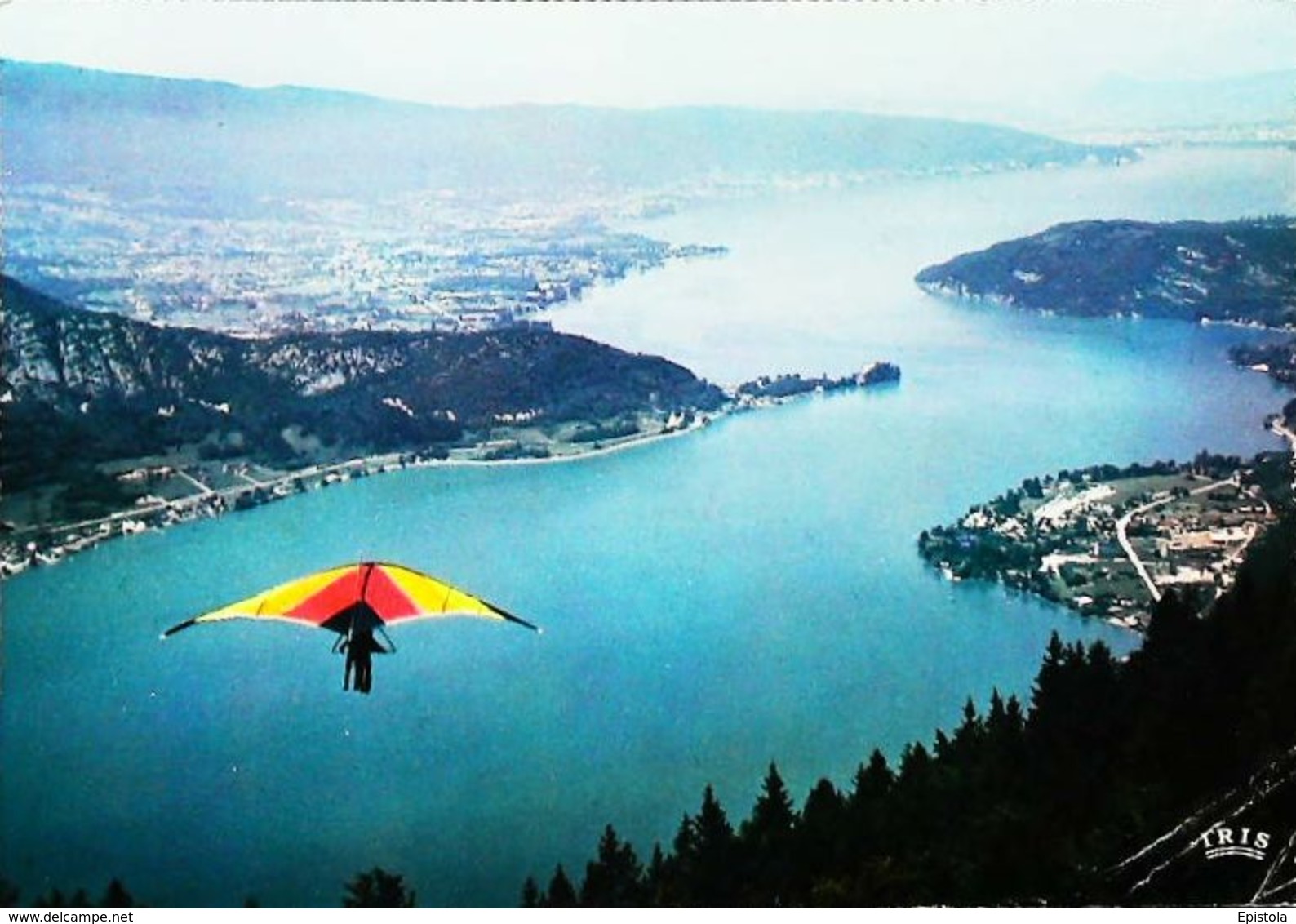 1980s  Deltaplane (Hang Gliding - Deltavliegen) - FRANCE Lac D'Annecy (Pli En Coin) - Parachutting