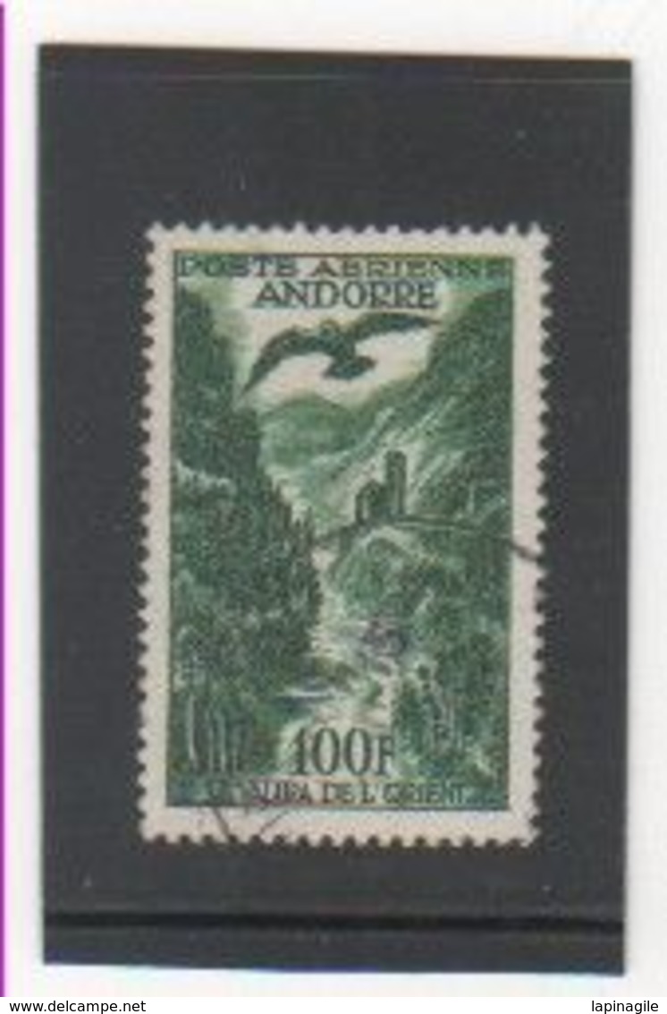 ANDORRE 1955-57 YT N° P.A. 2 Oblitéré - Poste Aérienne