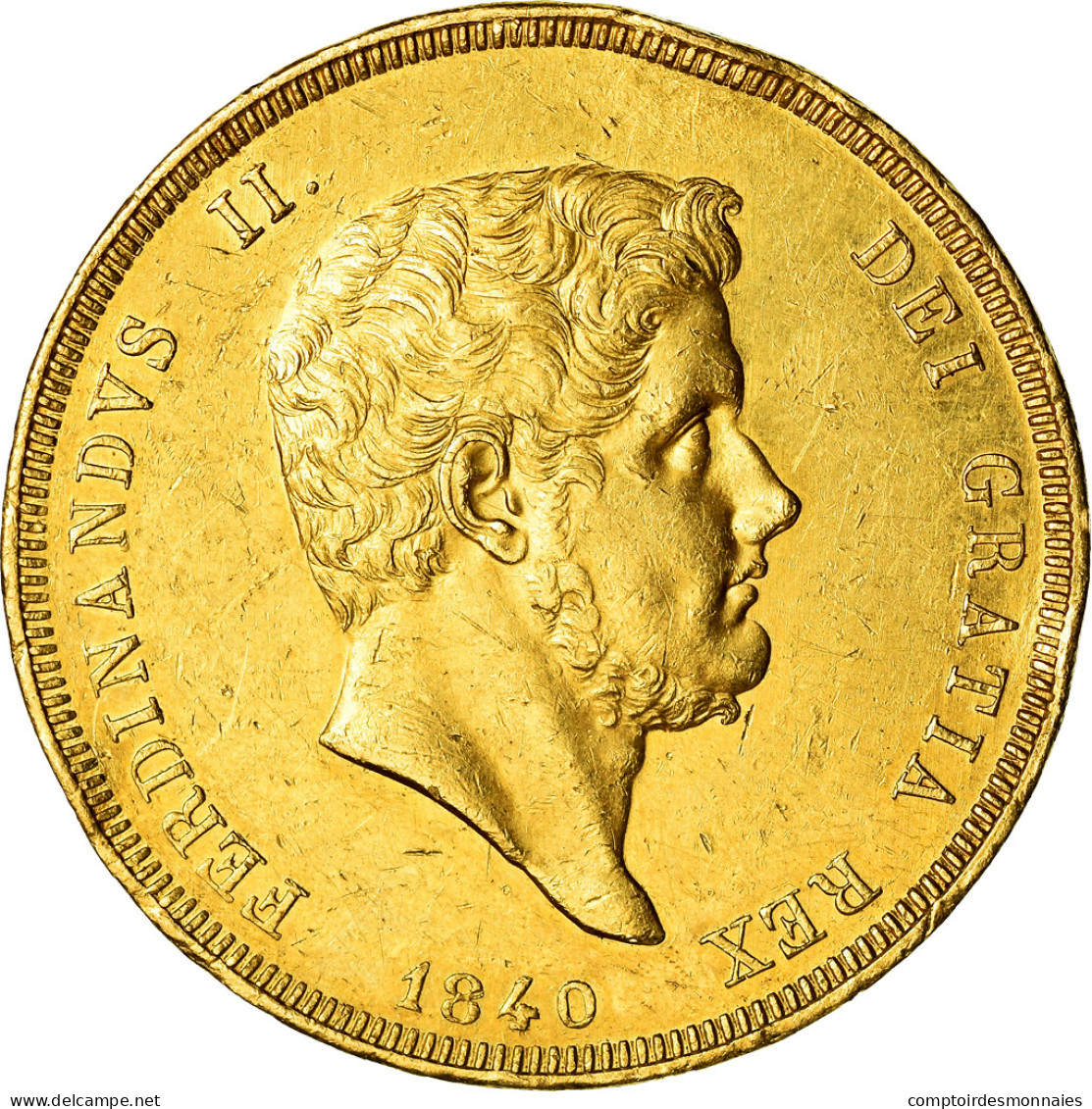 Monnaie, États Italiens, NAPLES, Ferdinando II, 30 Ducati, 1840, TTB, Or - Naples & Sicile