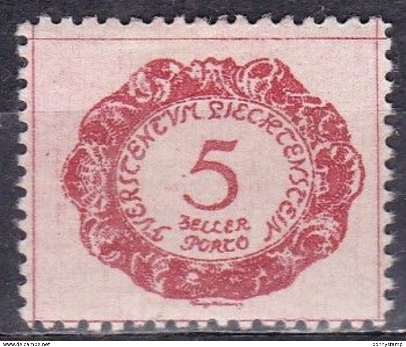 Liechtenstein, 1920 - 5h Rose Red- Nr.J1 MNH** - Revenue Stamps