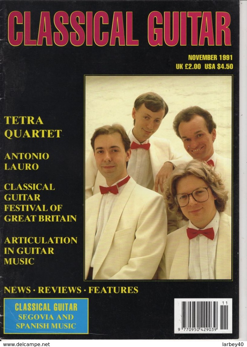 Revue De Guitare - Classical Guitar - N° 3 - 1991 - Tetra Quartet - Divertissement